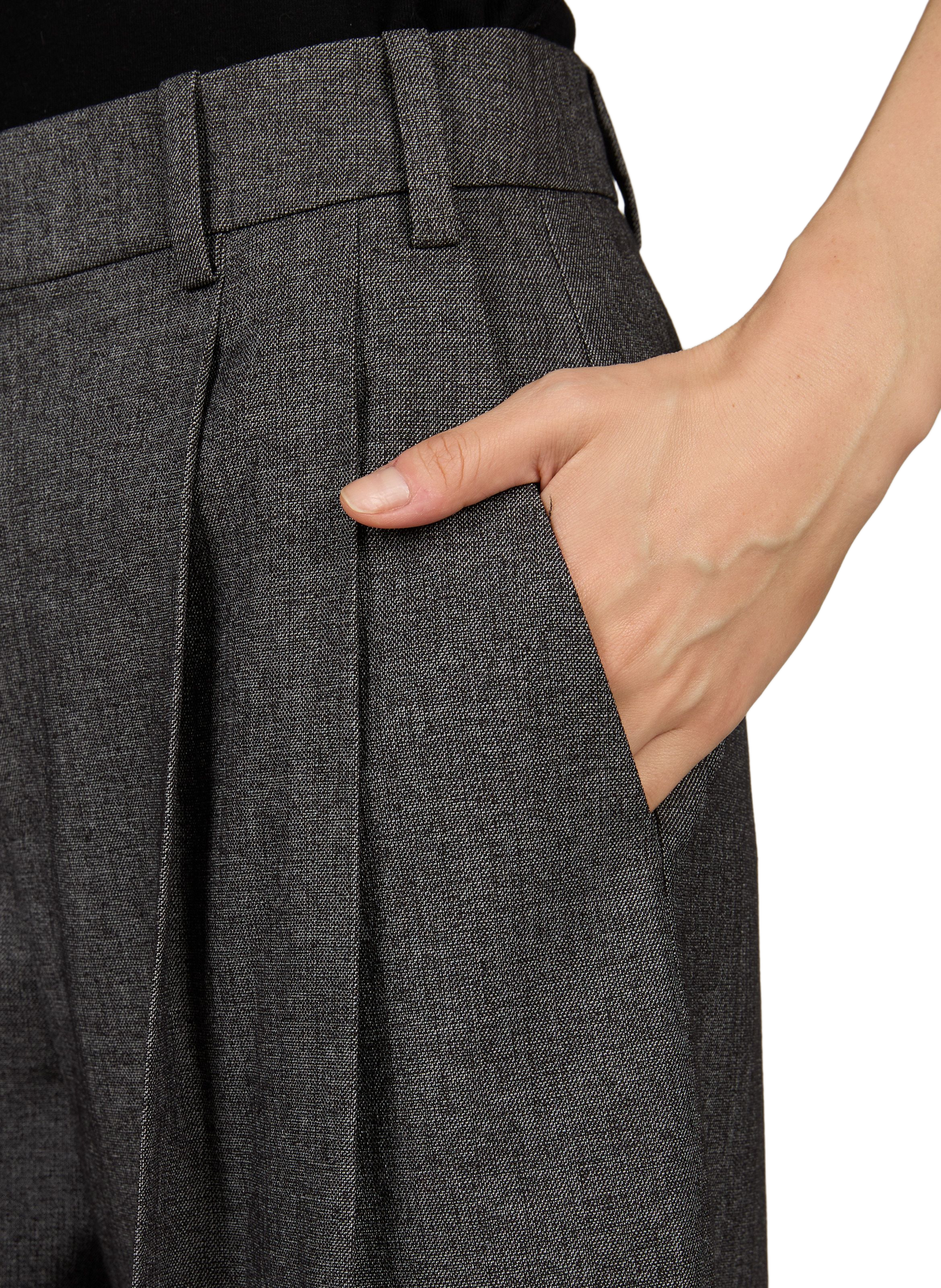 Plain wide-leg tailored trousers ALEXANDER WANG Grey