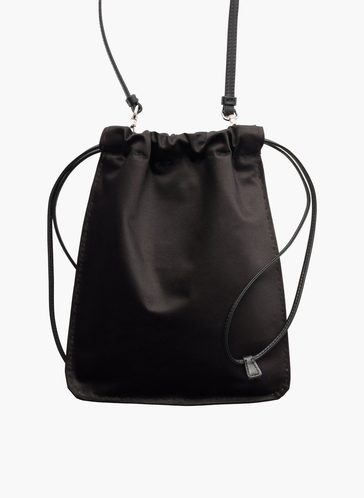 Pochette pour smartphone en satin PRADA Noir
