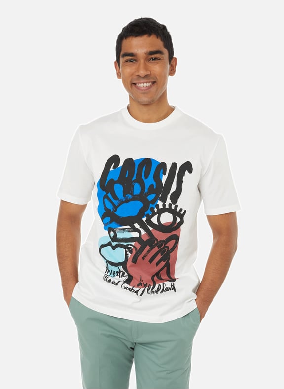 T-shirt à sérigraphie en coton Blanc by PAUL SMITH PAUL SMITH T-shirt à sérigraphie en coton Blanc