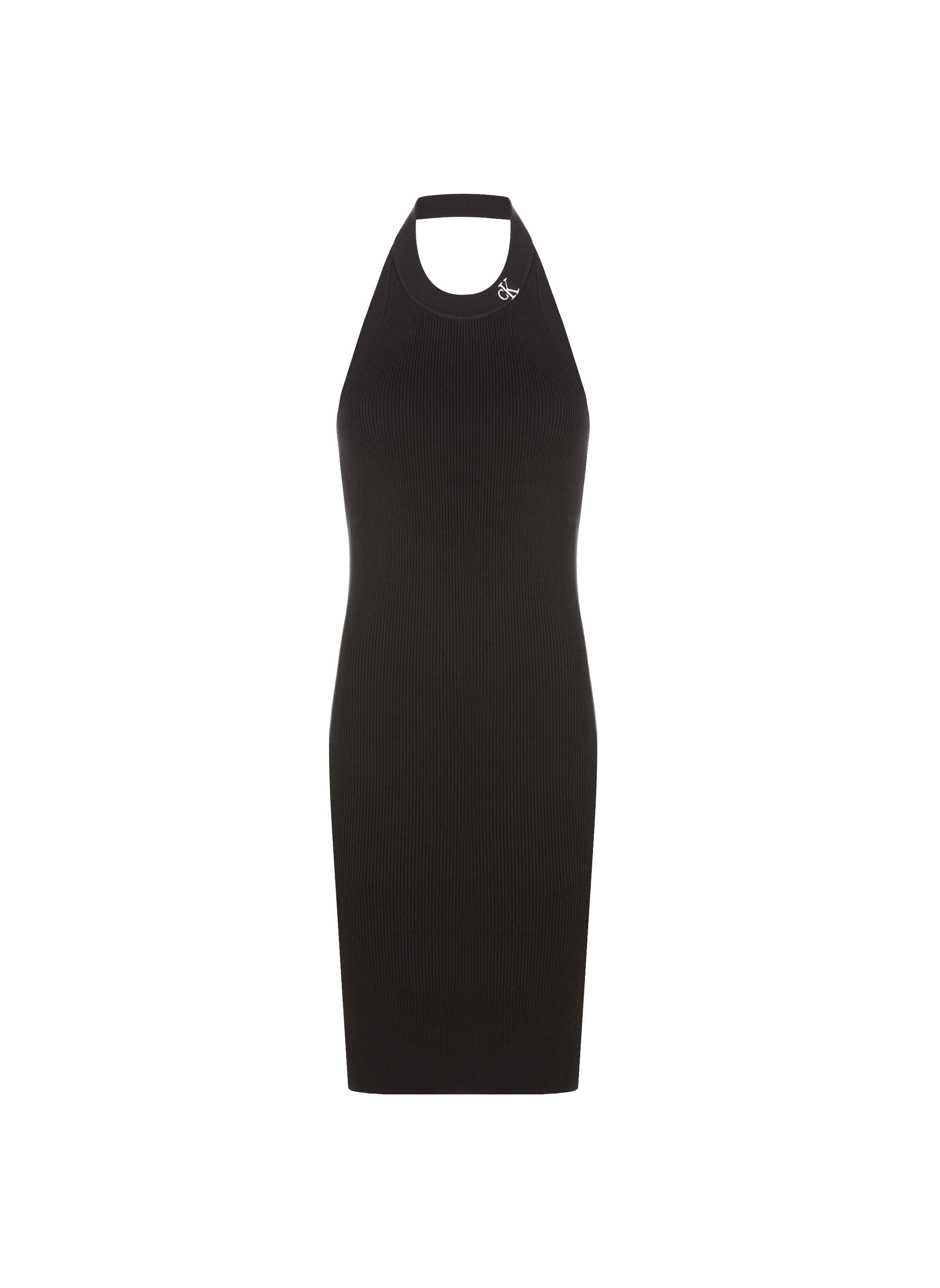 Ribbed halterneck dress CALVIN KLEIN Black