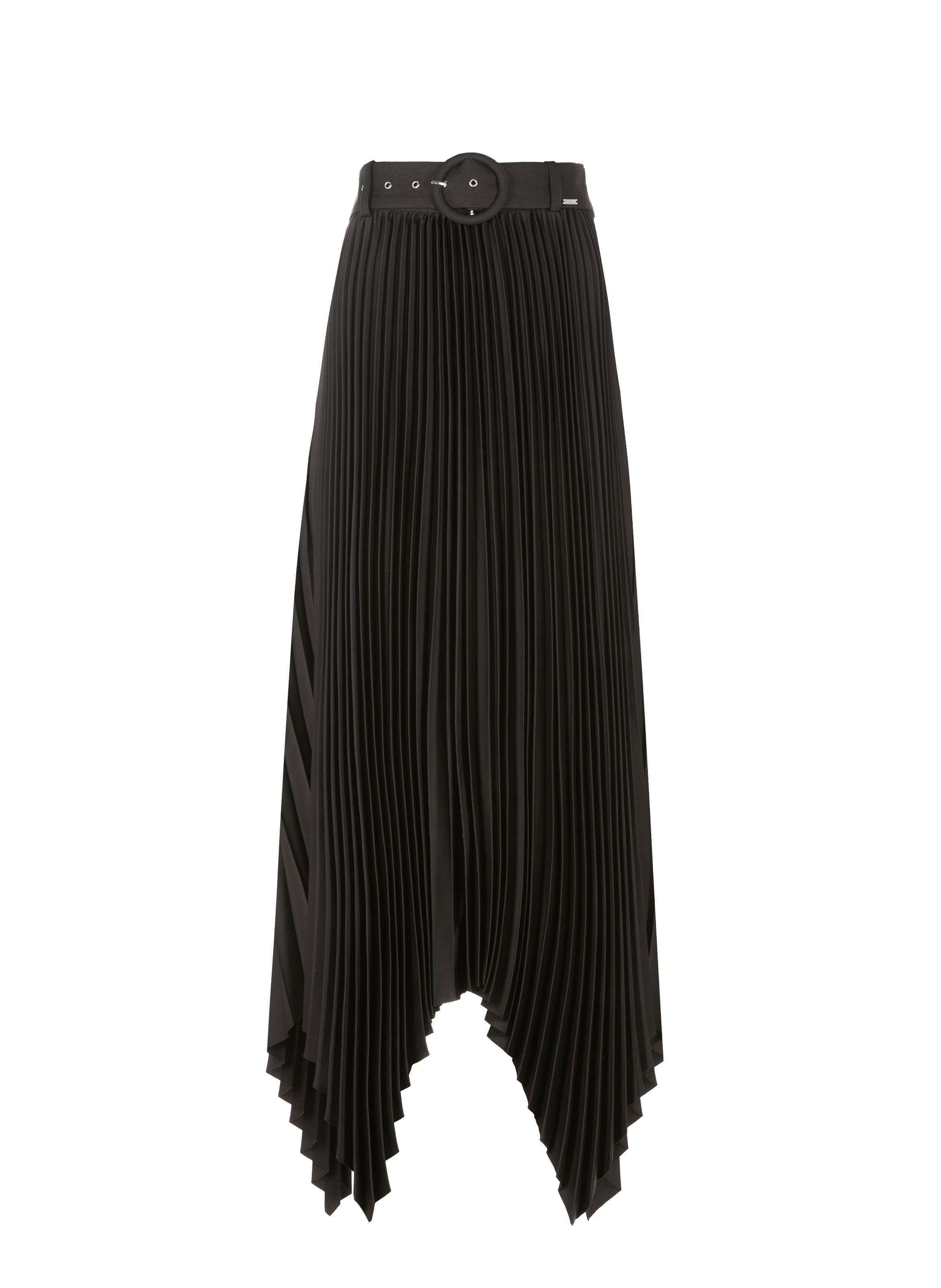 Jupe midi plissée asymétrique