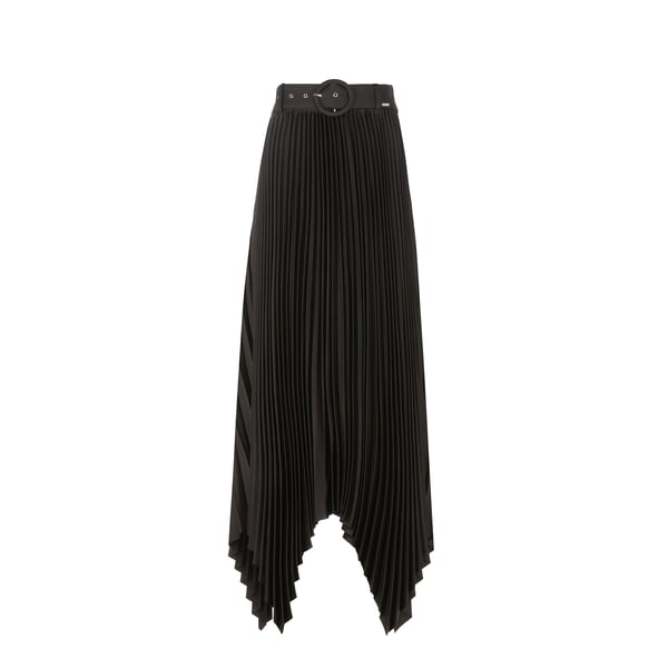Jupe midi plissée asymétrique