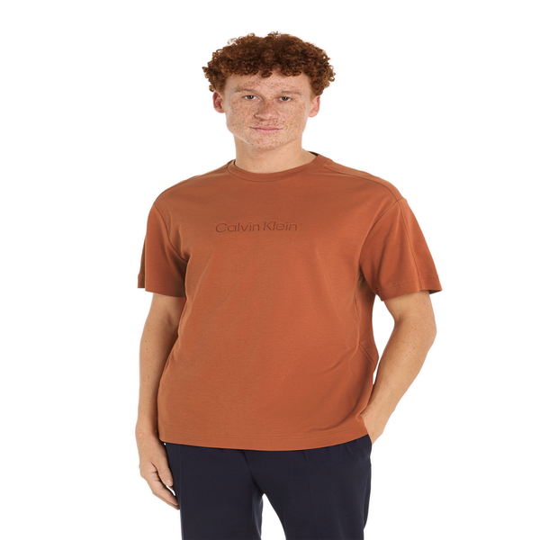 Calvin Klein Cotton T-shirt In Brown