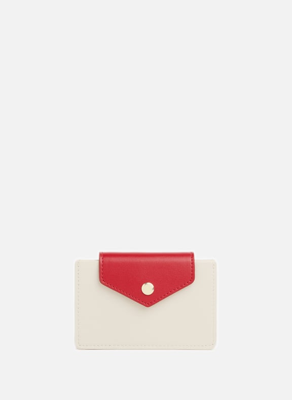 Leather card holder Red by SAISON 1865 SAISON 1865 Leather card holder Red