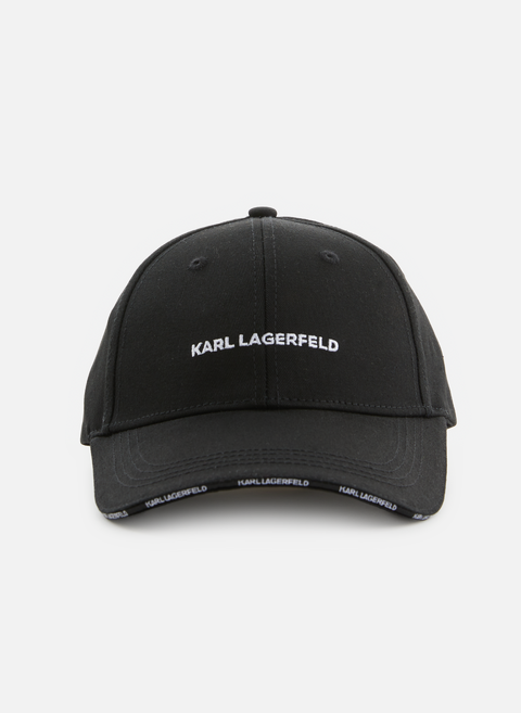 قبعة قطنية باللون الأسودكارل لاغرفيلد 