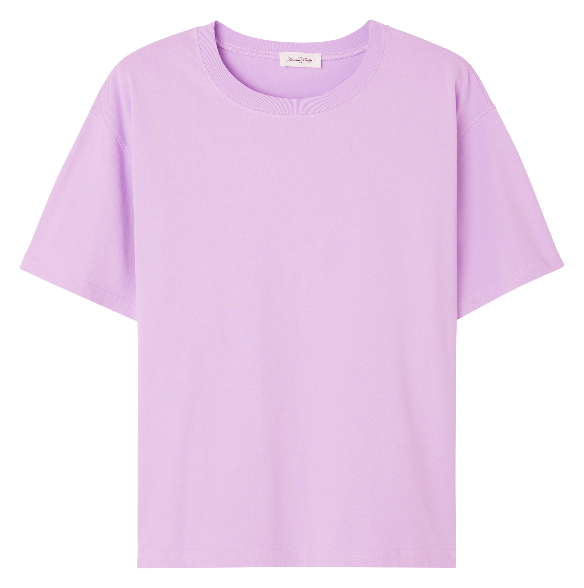 Tee-shirt ample col rond en coton fizvalley AMERICAN VINTAGE Violet