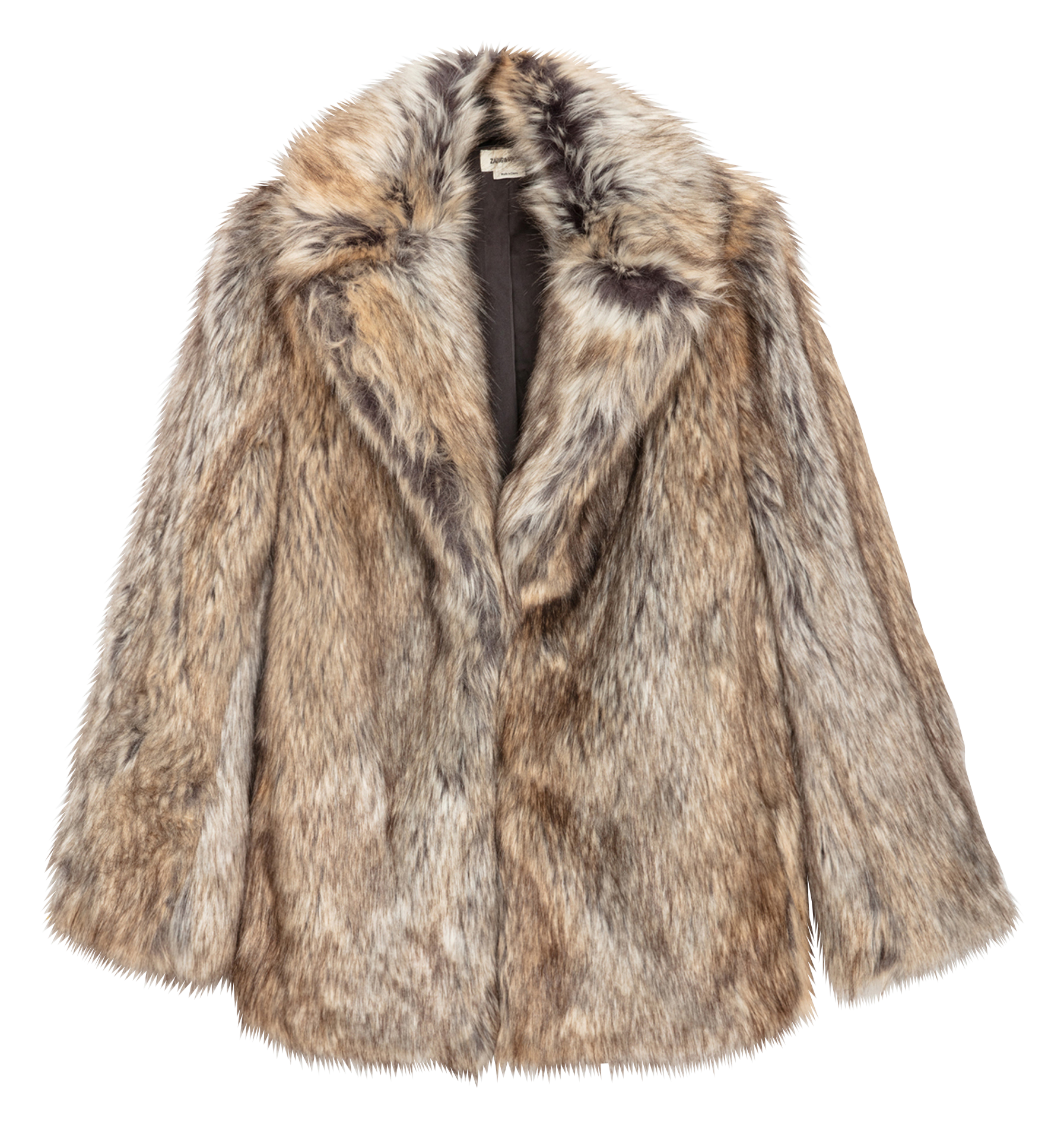 Manteau court effet fourrure faune ZADIG&VOLTAIRE Beige
