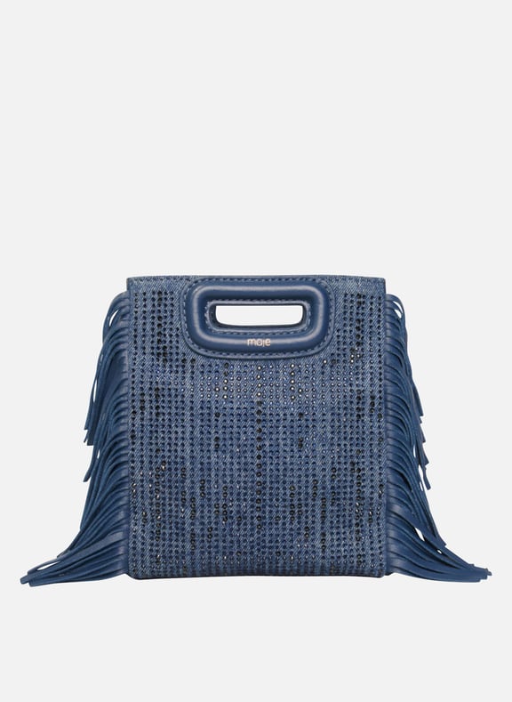 Sac bandoulière en coton m mini Bleu by MAJE MAJE Sac bandoulière en coton m mini Bleu