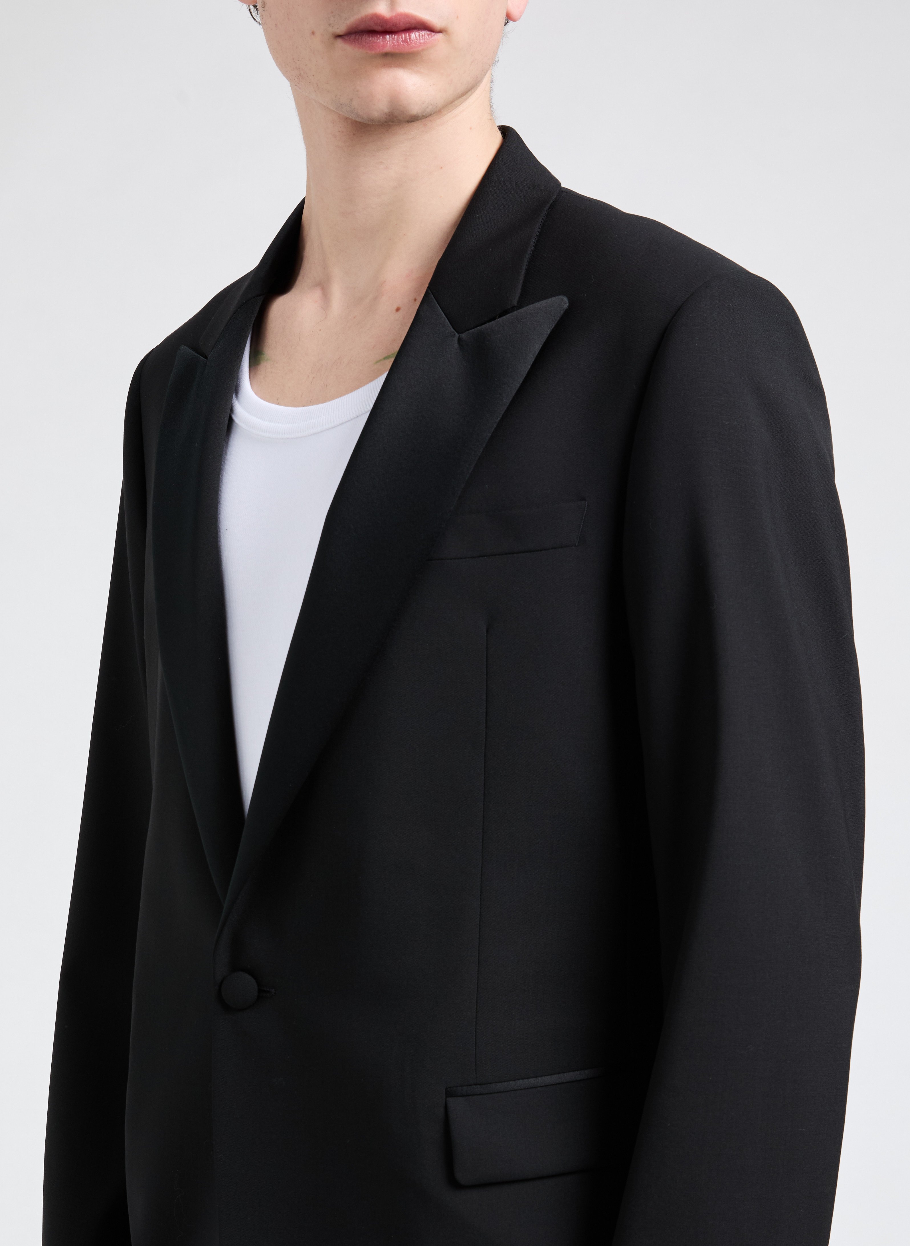 Wool blazer jacket SAISON 1865 Black