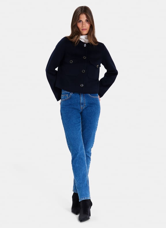 Blouson nocturne ajusté - volia Bleu by ZAPA ZAPA Blouson nocturne ajusté - volia Bleu