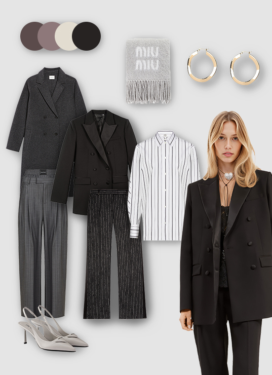 Look noir colorimetrie blonde