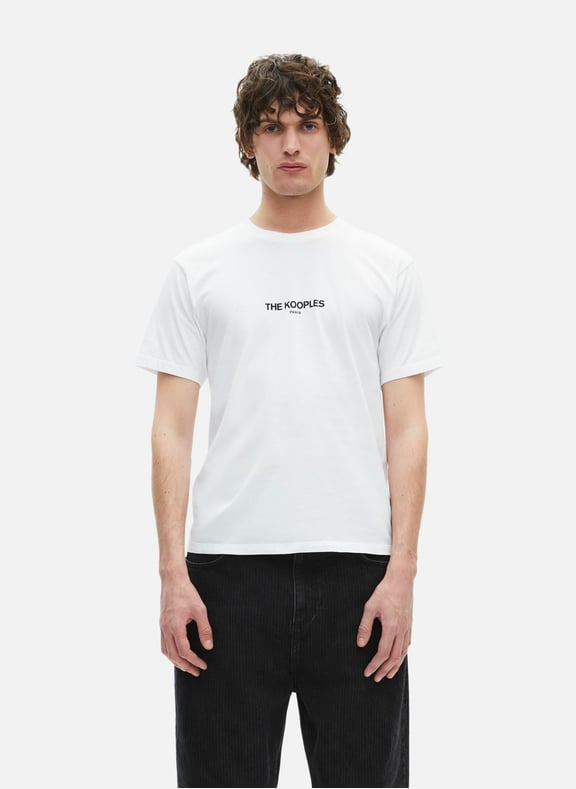 T-shirt coton à logo the kooples Blanc by THE KOOPLES THE KOOPLES T-shirt coton à logo the kooples Blanc