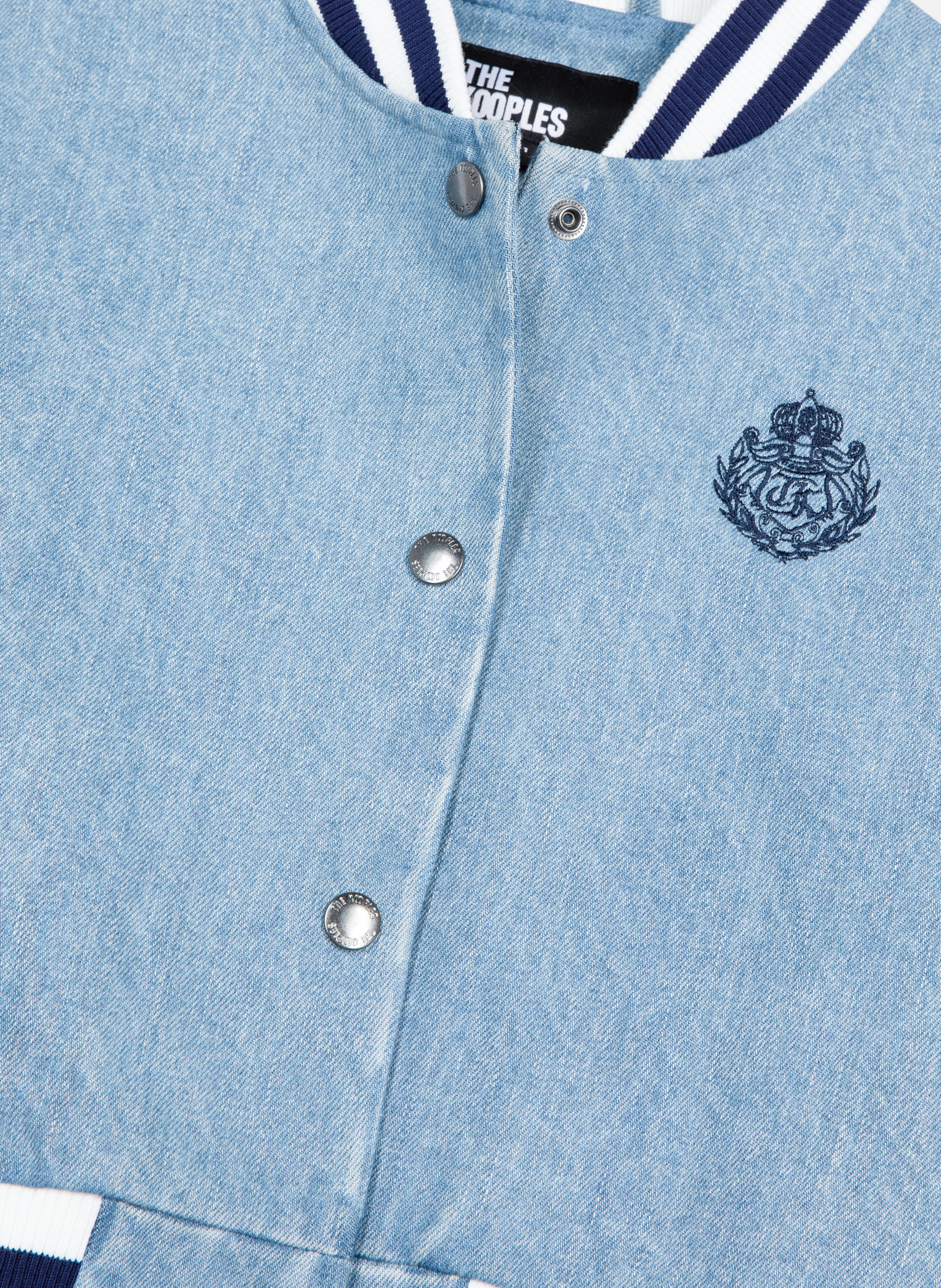 Blouson teddy manches courtes en denim THE KOOPLES Bleu