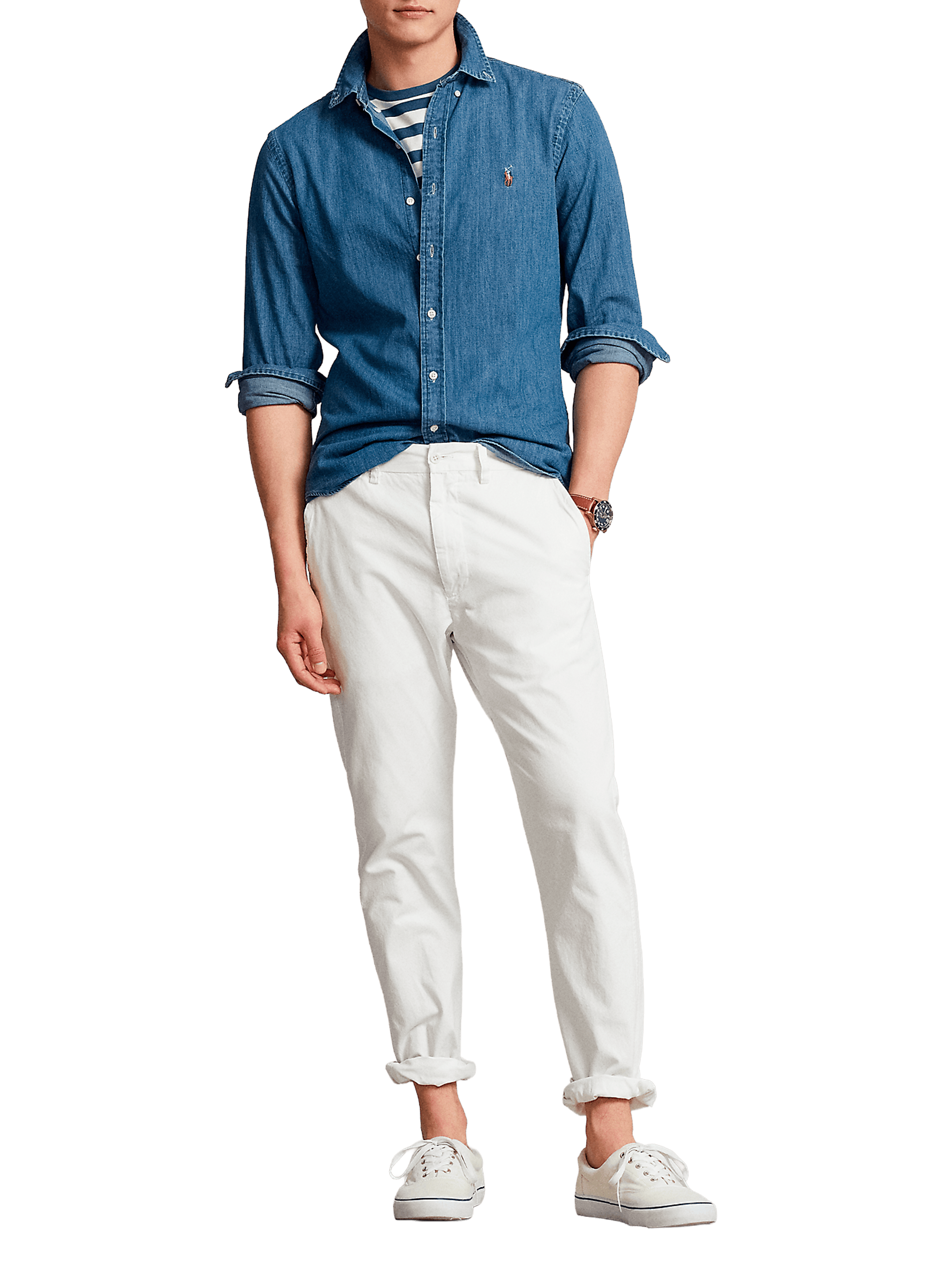 Cotton denim shirt POLO RALPH LAUREN Blue