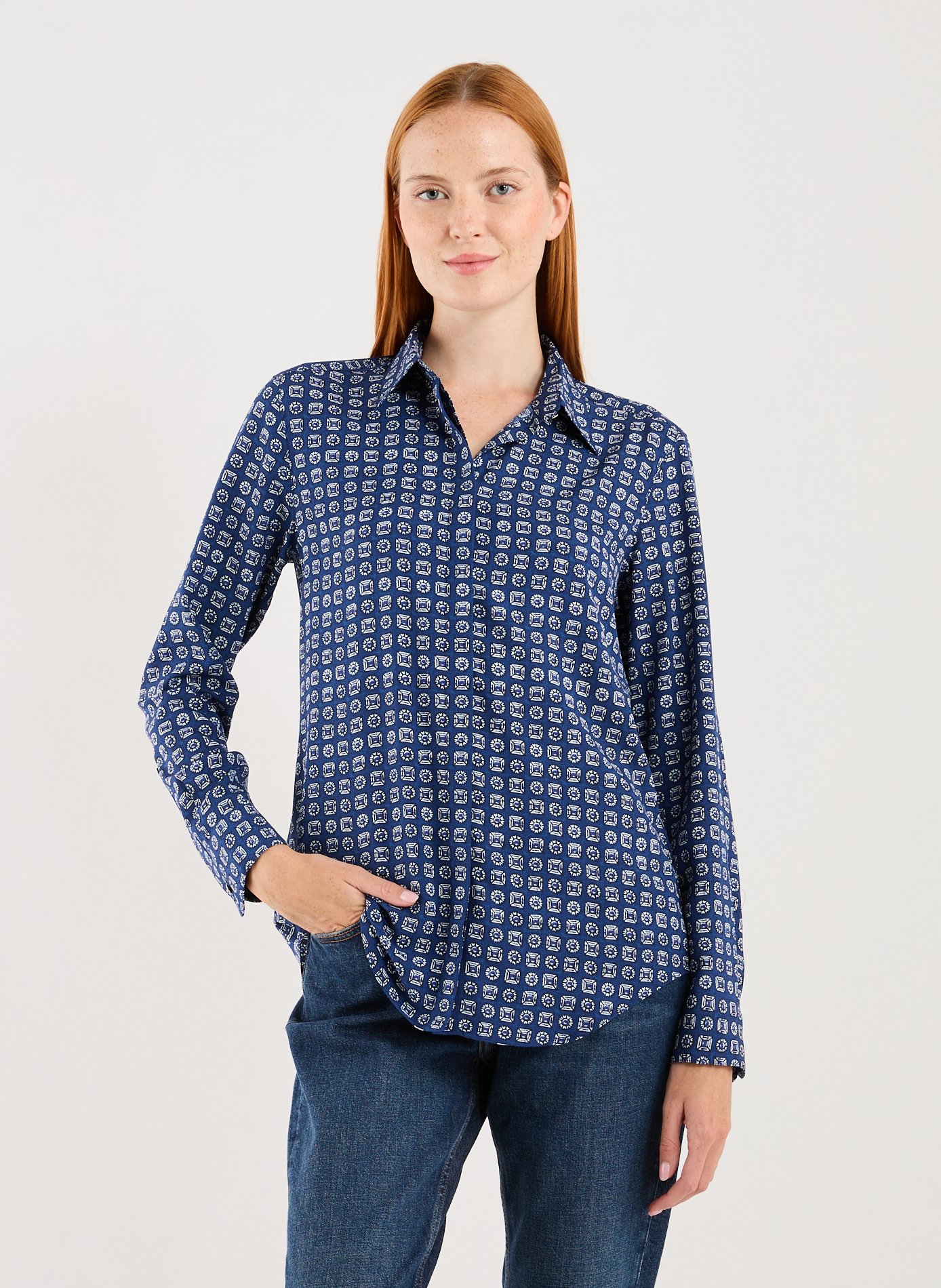 LAUREN Printed shirt Blue