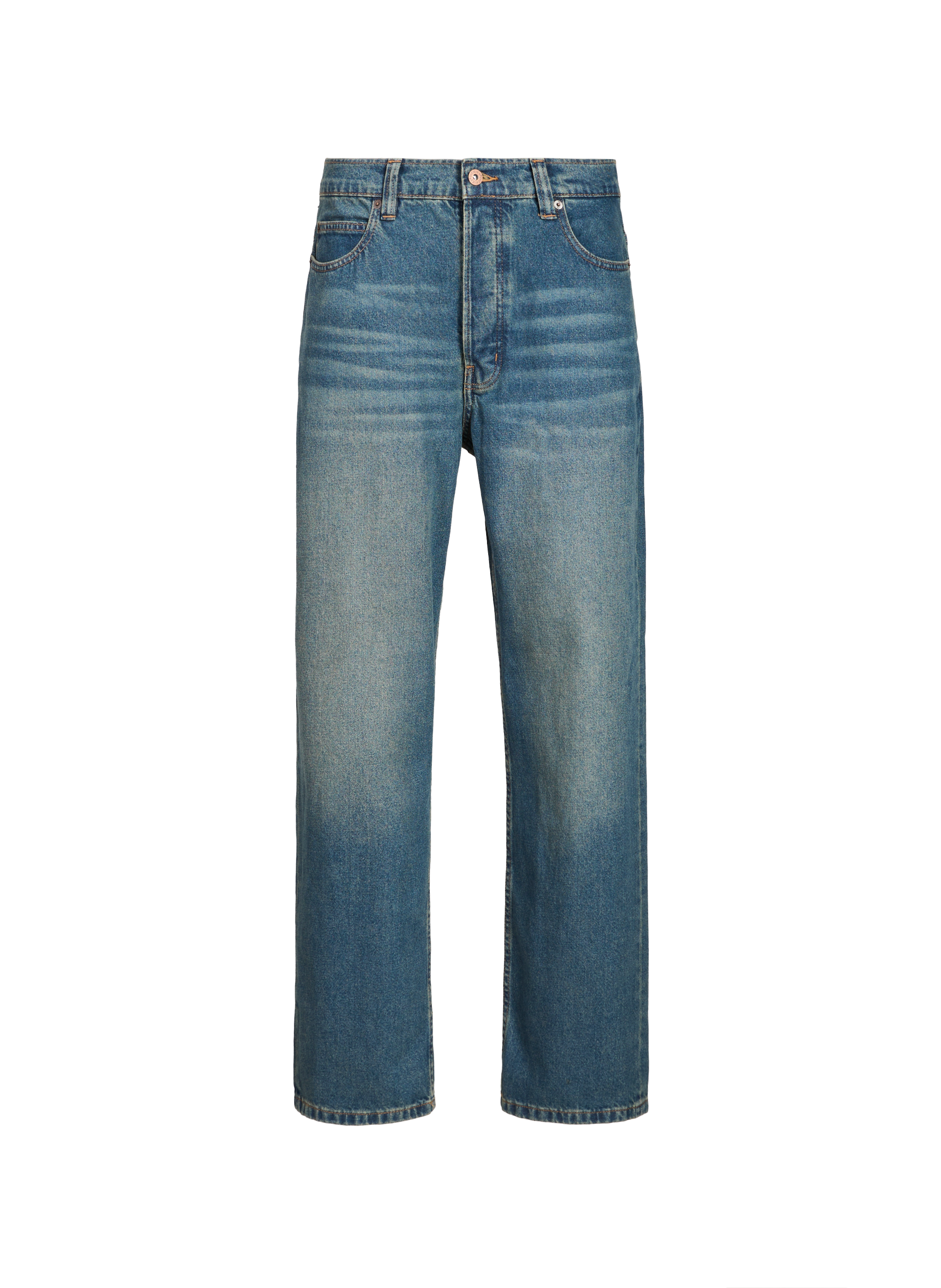 DICKIES Straight cotton jeans Blue