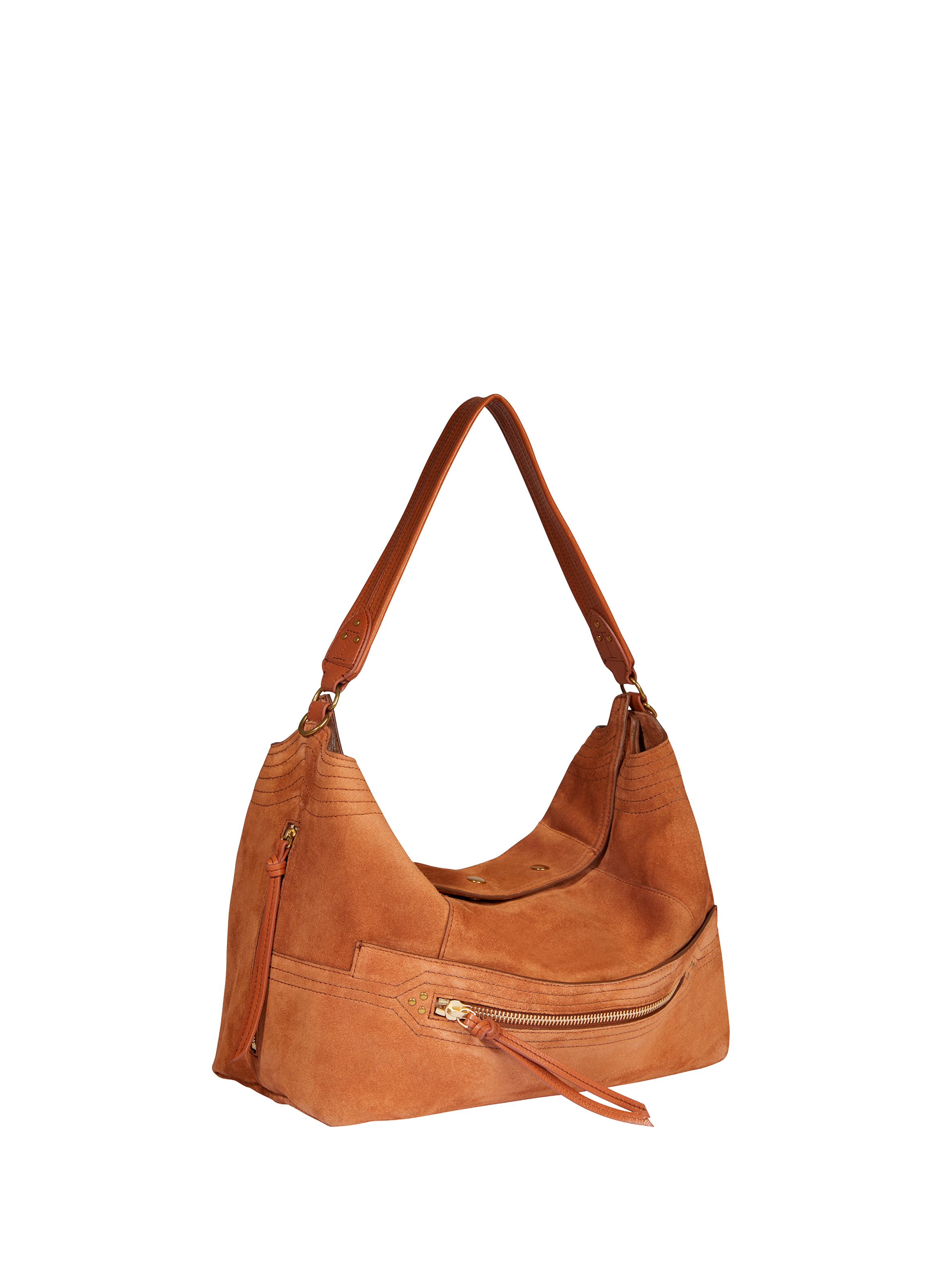 Lucky calf leather baguette bag JÉRÔME DREYFUSS Brown