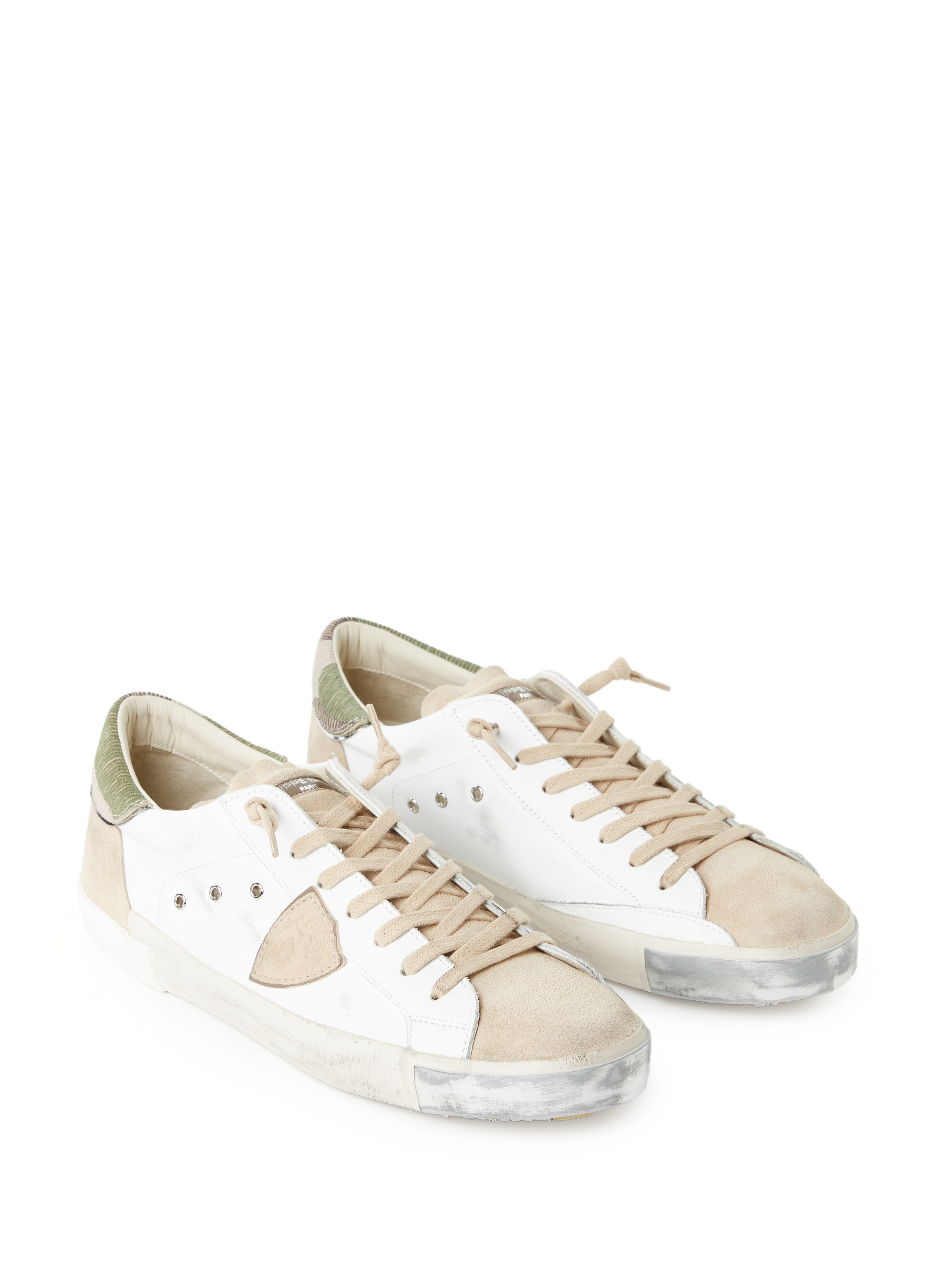 Mixed leather sneakers PHILIPPE MODEL Multicolour