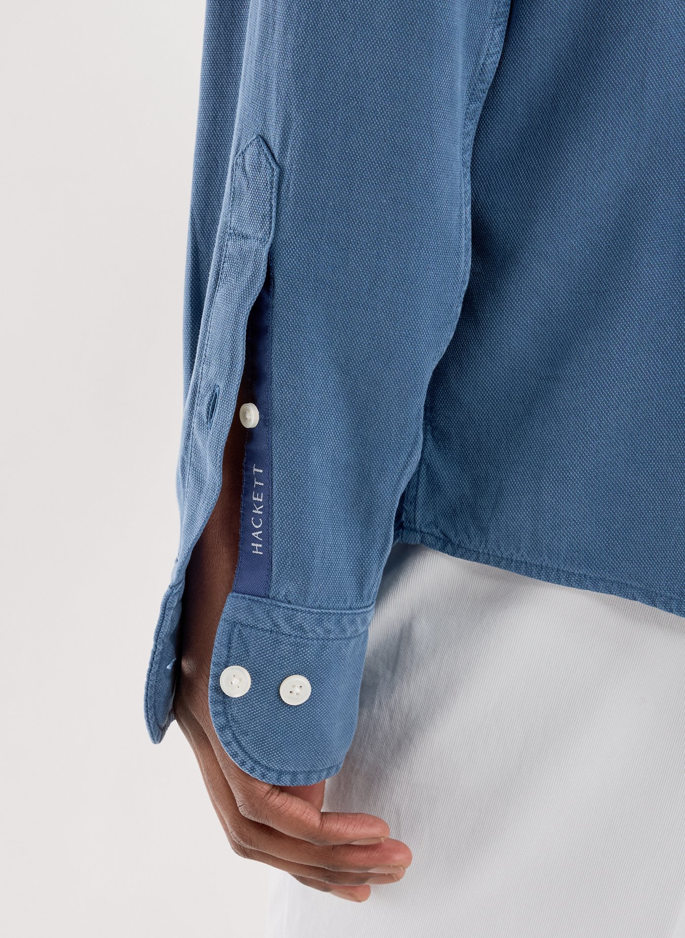 Chemise droite en lyocell HACKETT Bleu