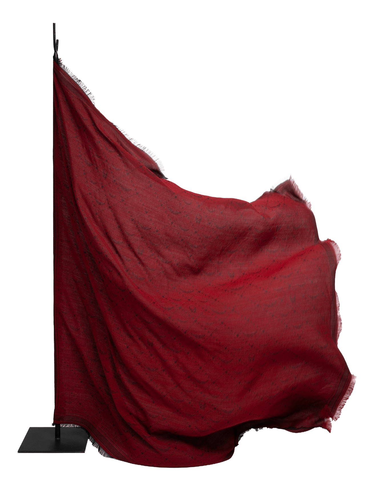 Foulard jacquard monogramme glenn ZADIG&VOLTAIRE Rouge