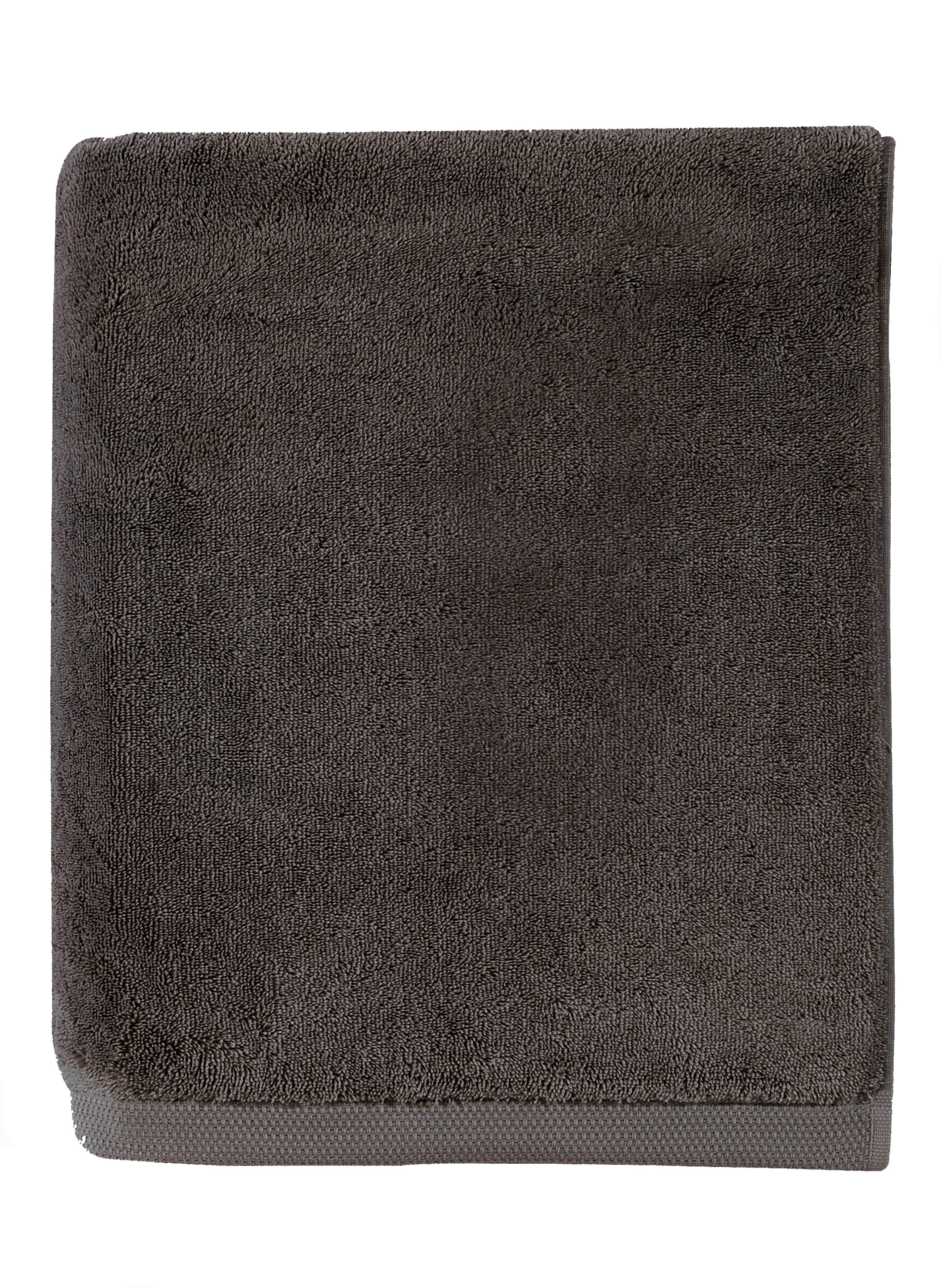 Drap de bain uni en coton peigné biologique, essentiel  Gris graphite