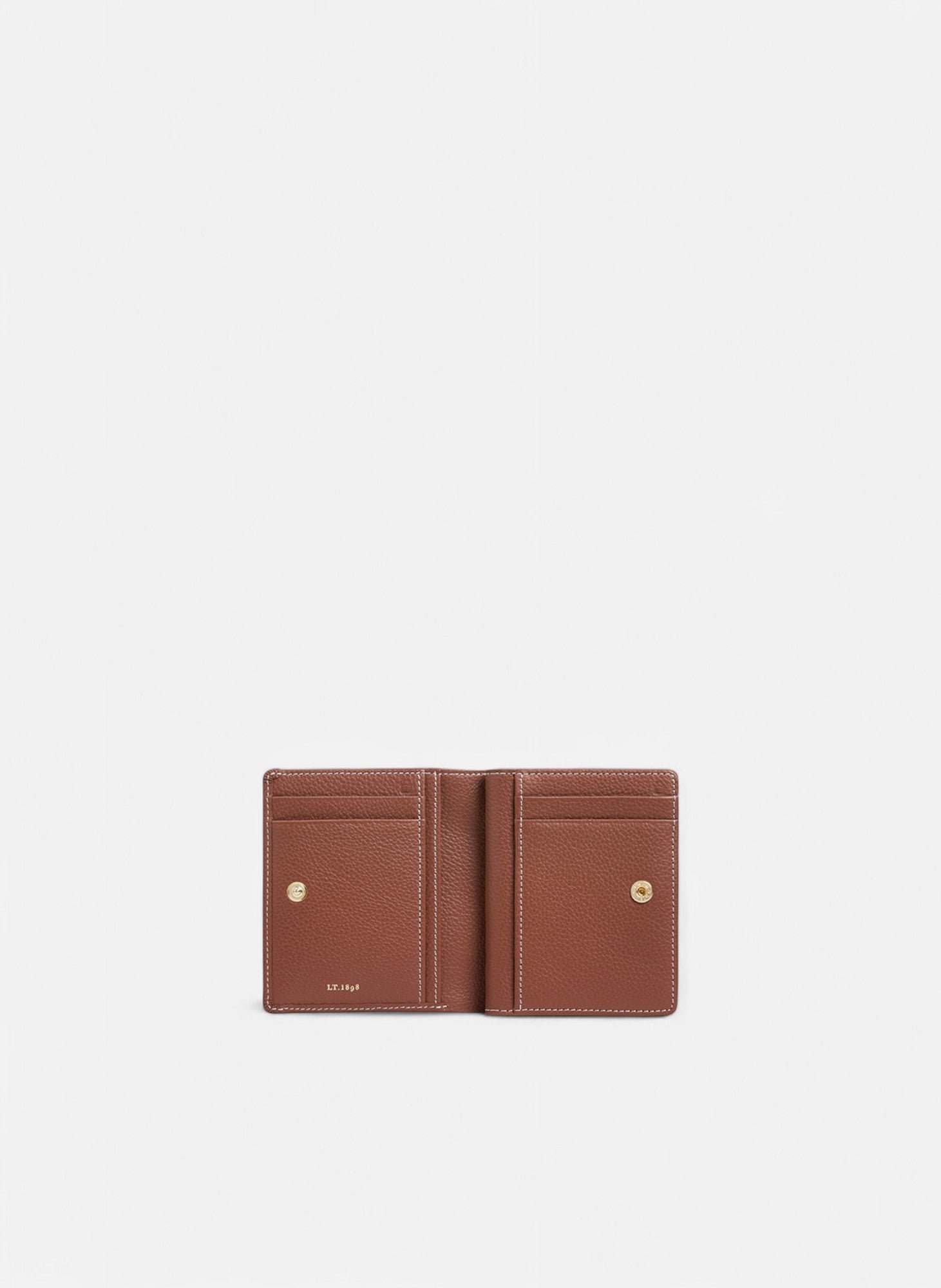 Petit portefeuille ella en cuir grainé LE TANNEUR Marron