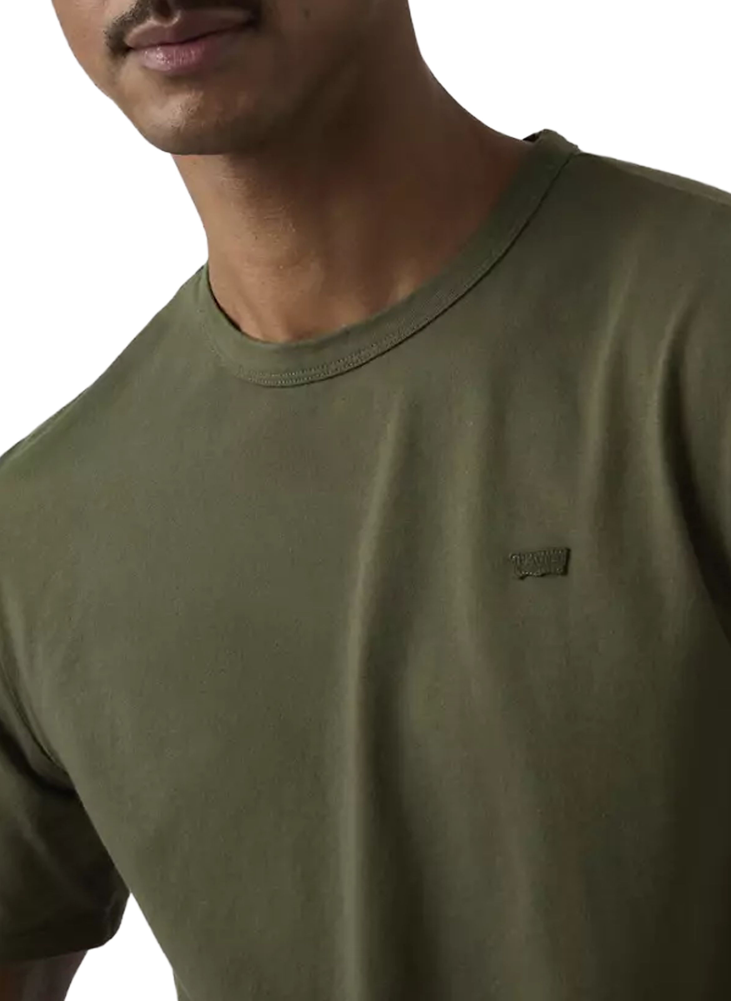T-shirt met ronde hals van katoen LEVI'S Groen