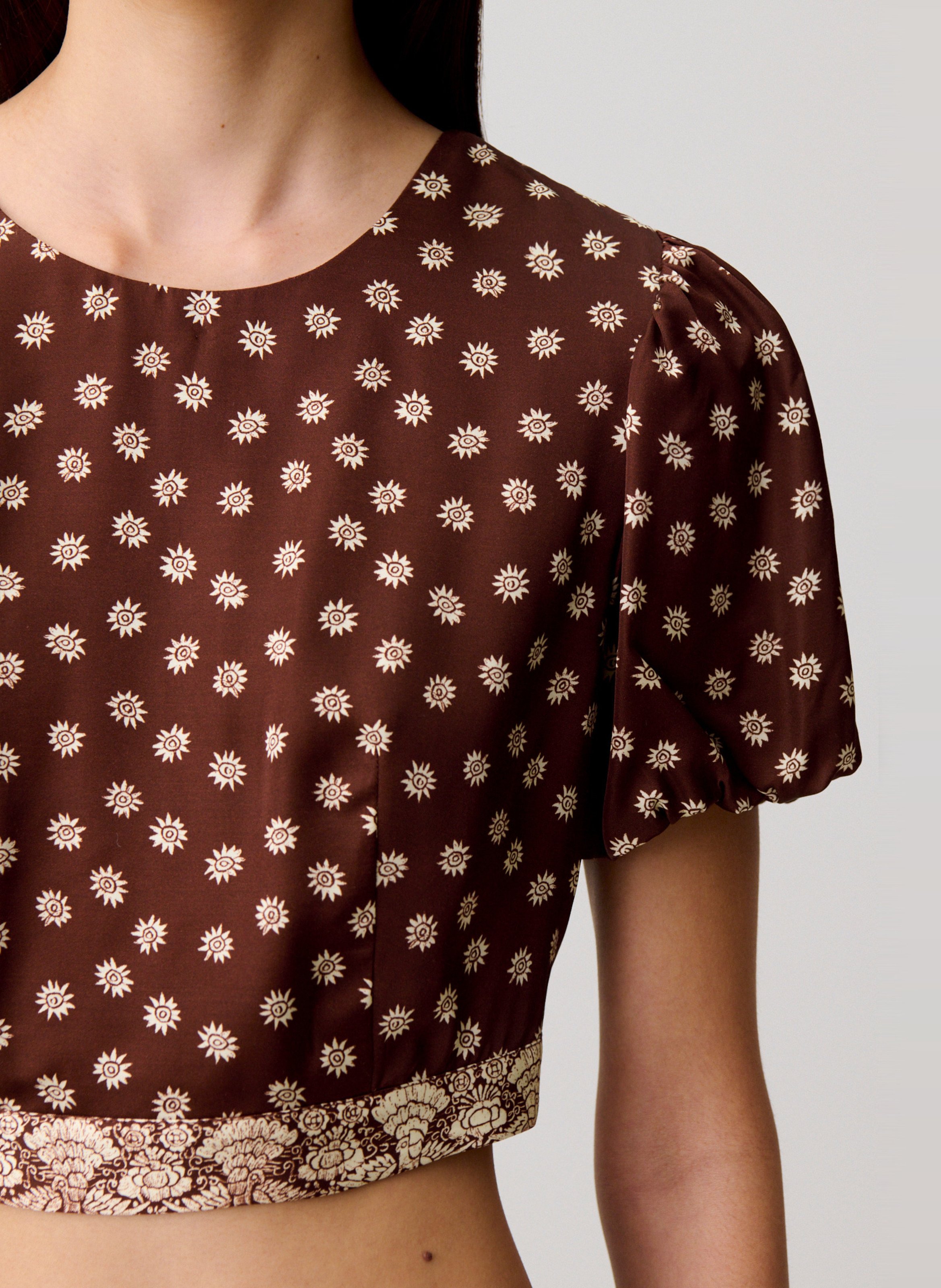 Top droit col rond imprimé CLAUDIE PIERLOT Multicolore