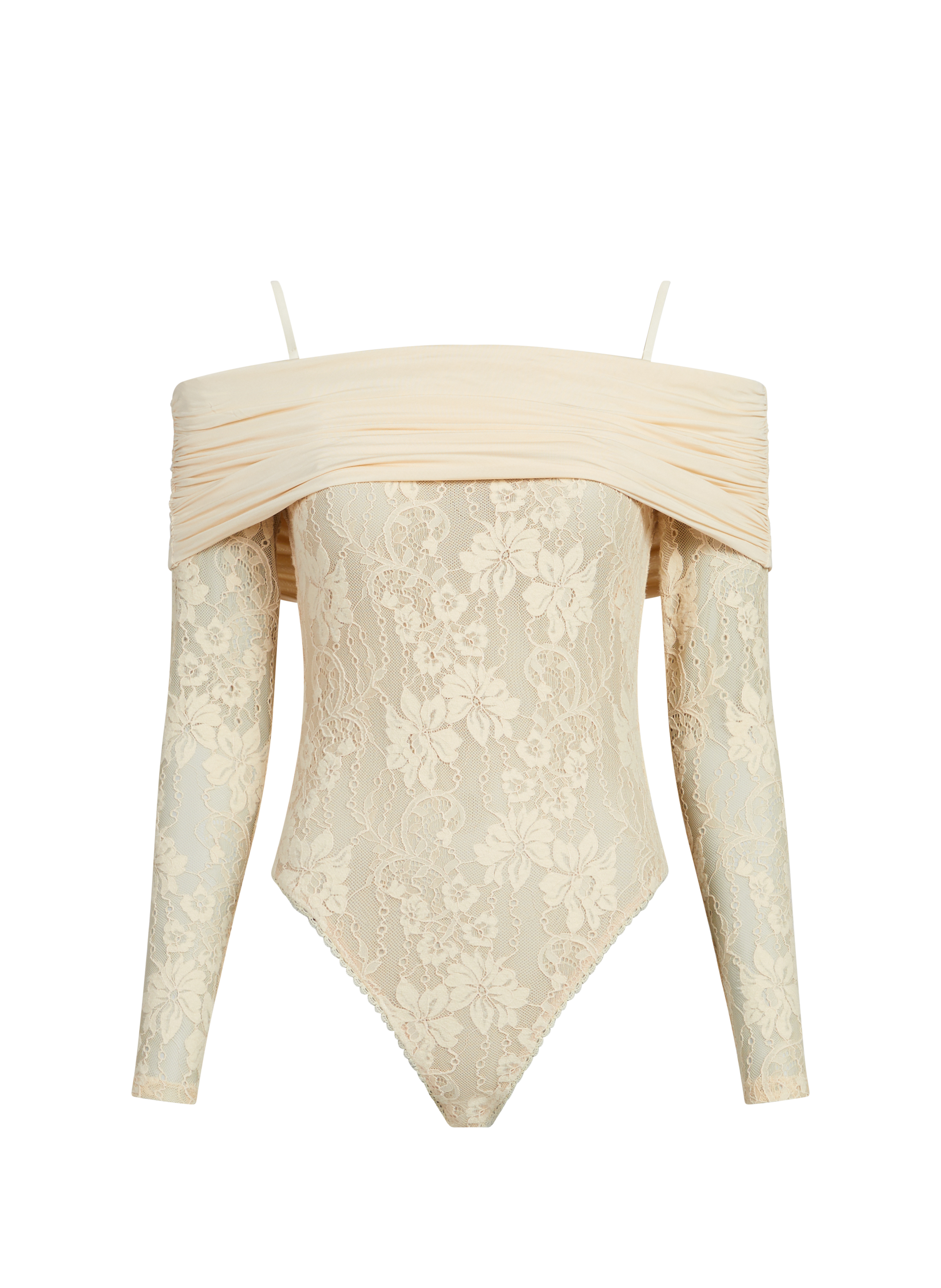Body drapé en dentelle ZIMMERMANN Blanc