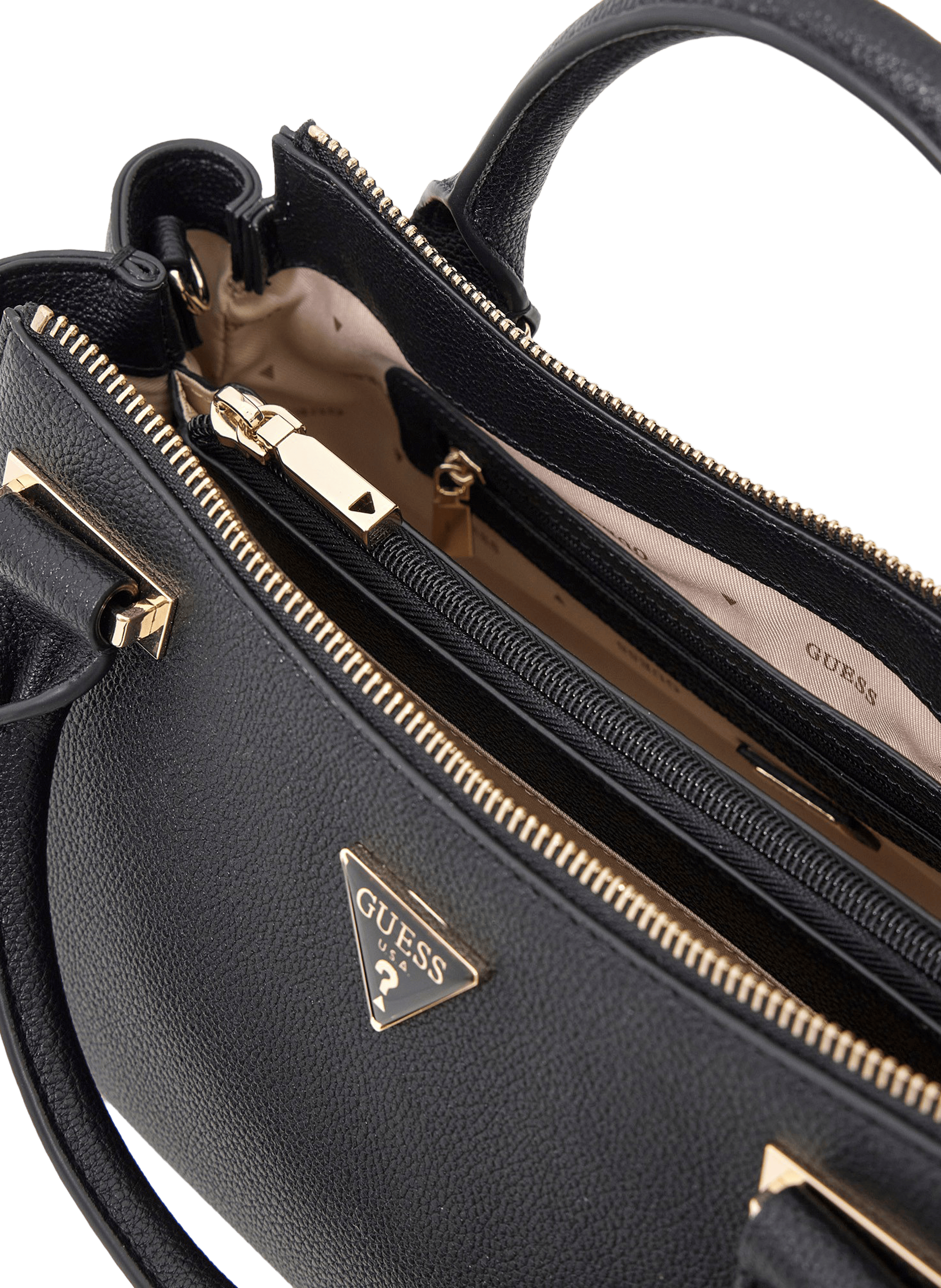 Sac à main avec charms effet cuir GUESS Noir