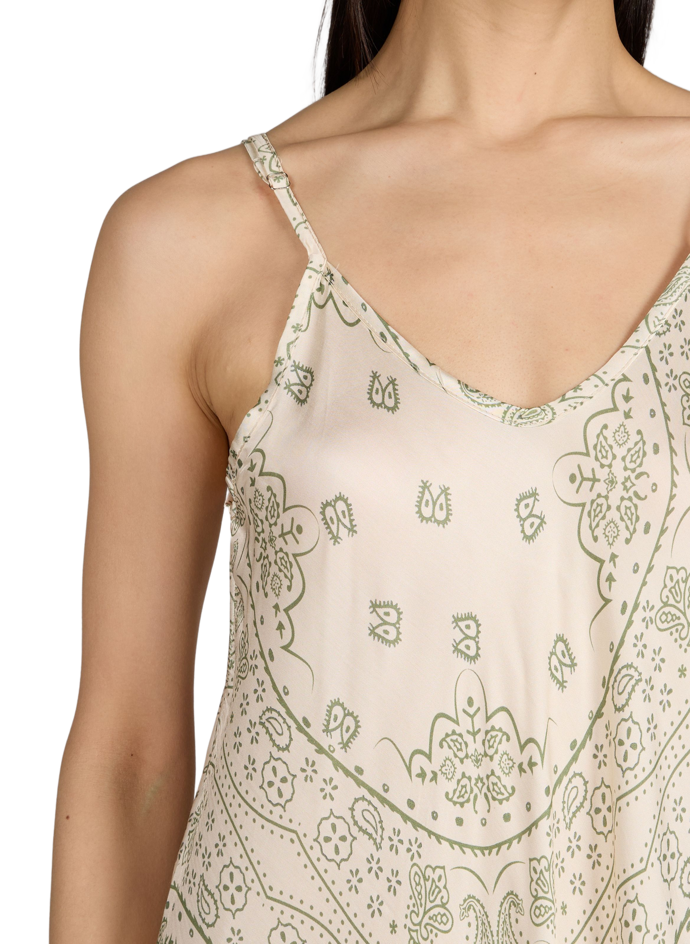 Robe fluide Buffalo à fines bretelles AOKYANOS Beige