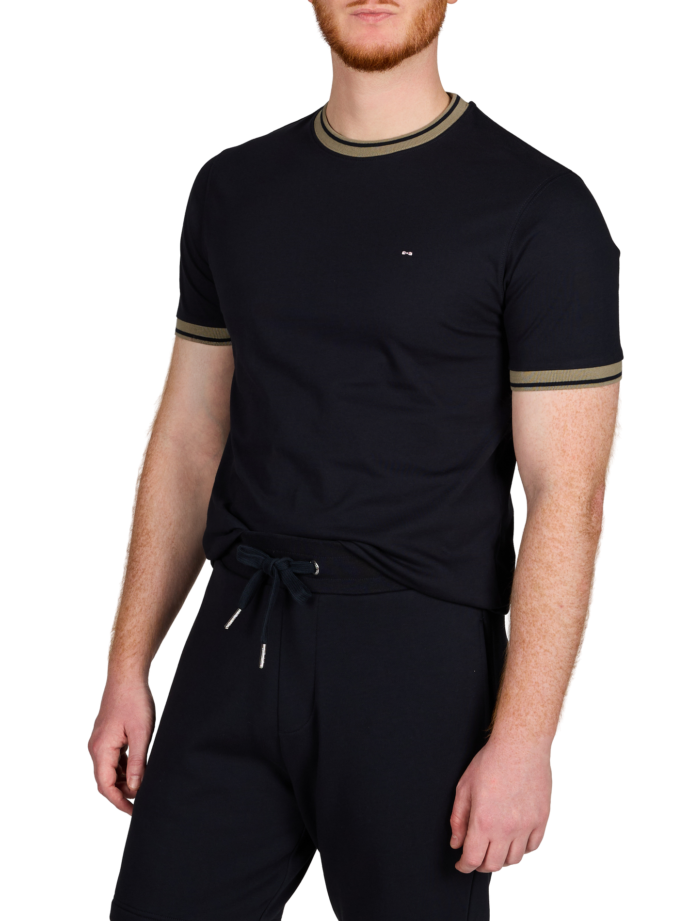 T-shirt droit manches courtes en coton EDEN PARK Beige