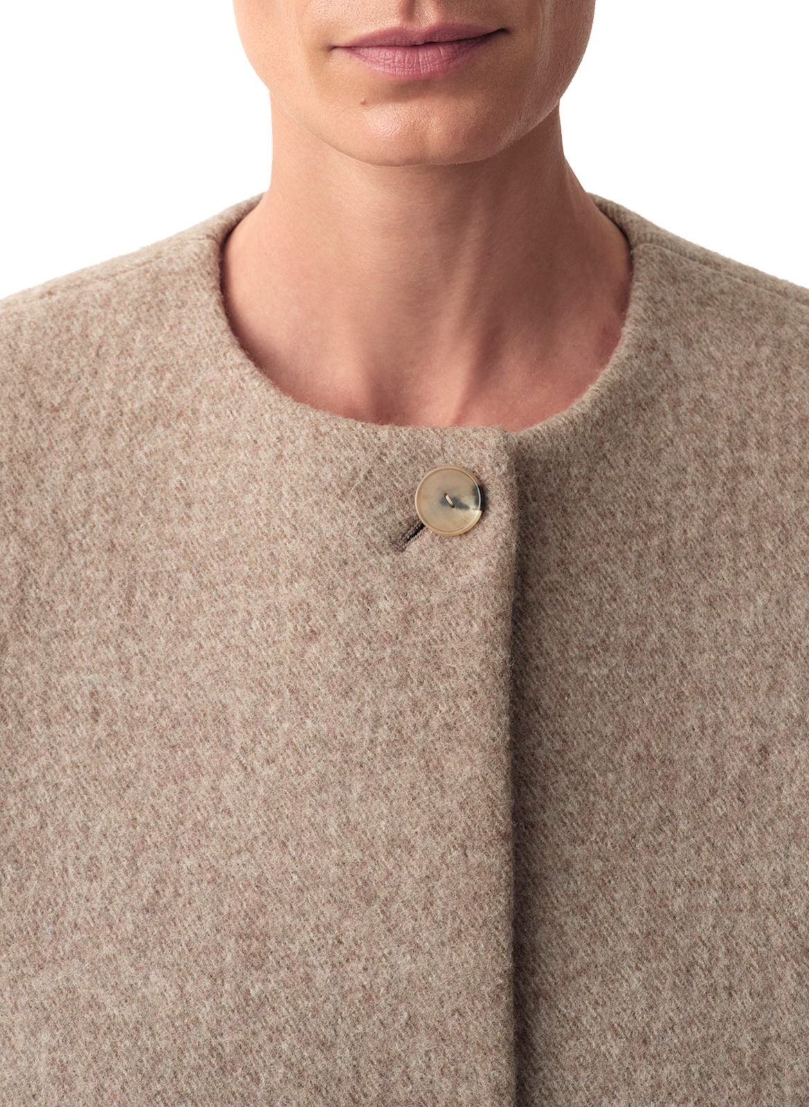 Manteau Cora en laine mélangé CALVIN KLEIN COLLECTION Beige