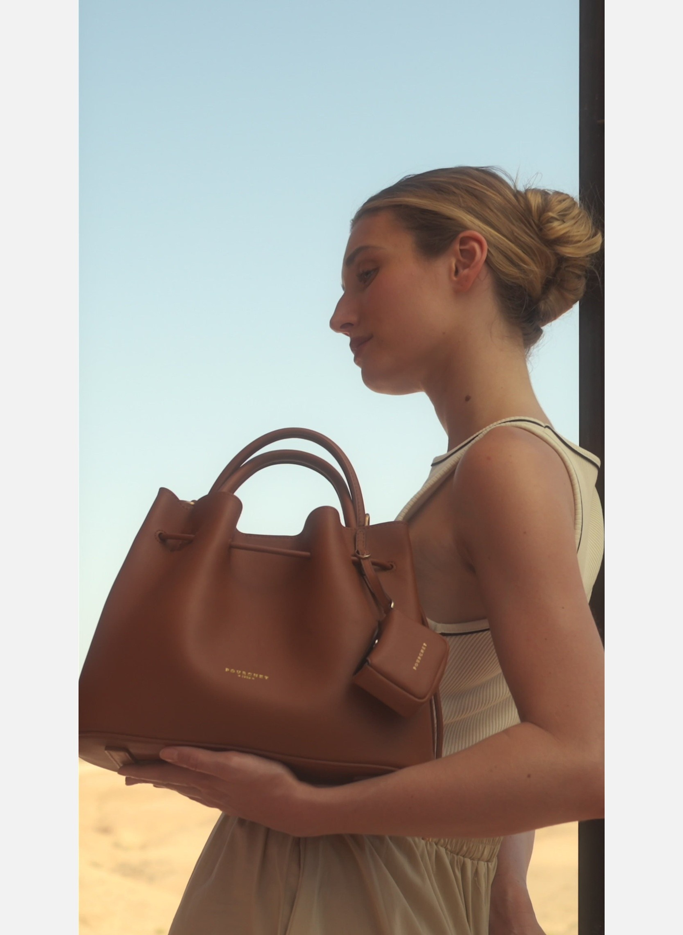 Florin | sac à main POURCHET Marron