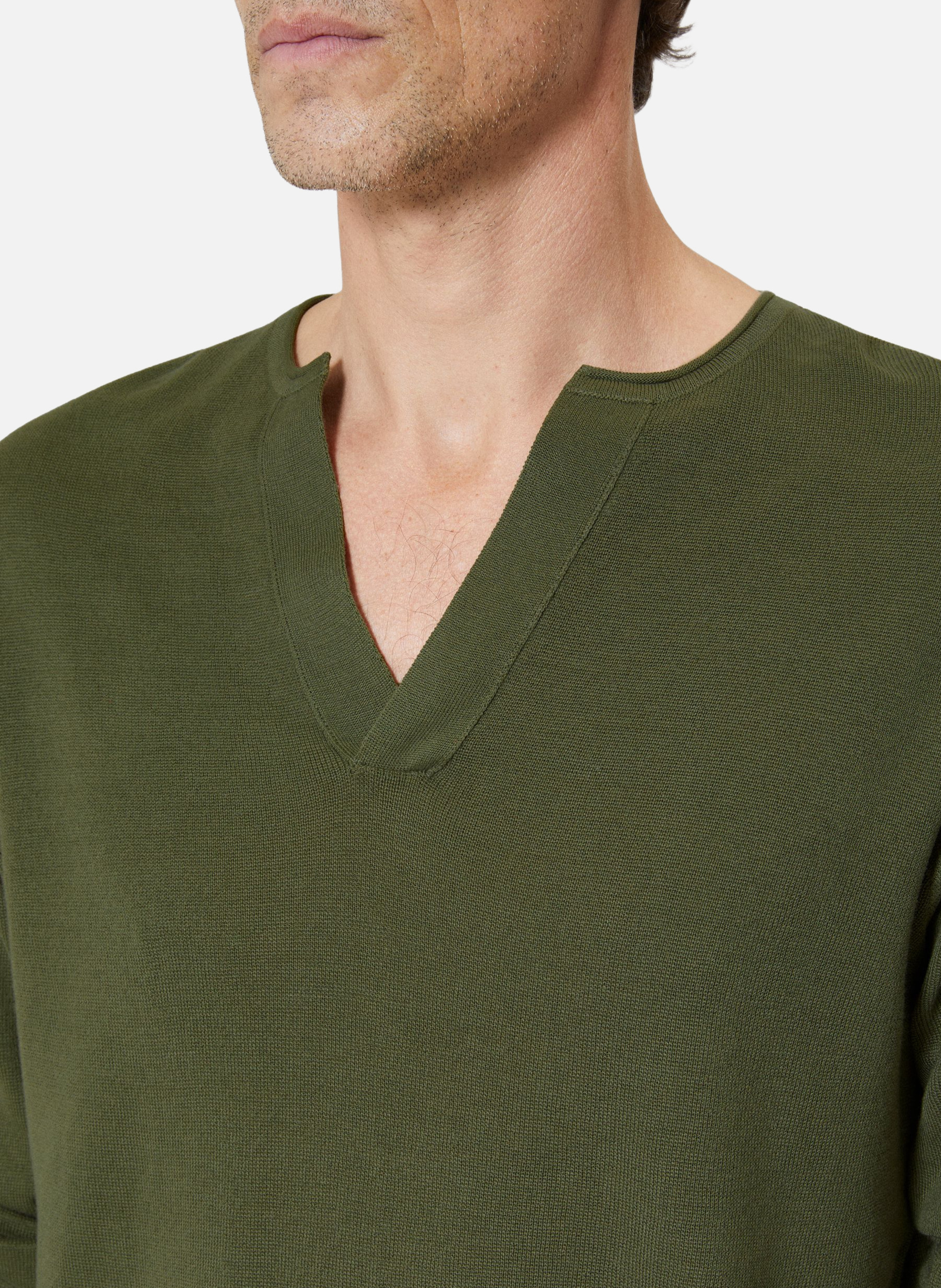 Pull col tunisien THE KOOPLES Vert