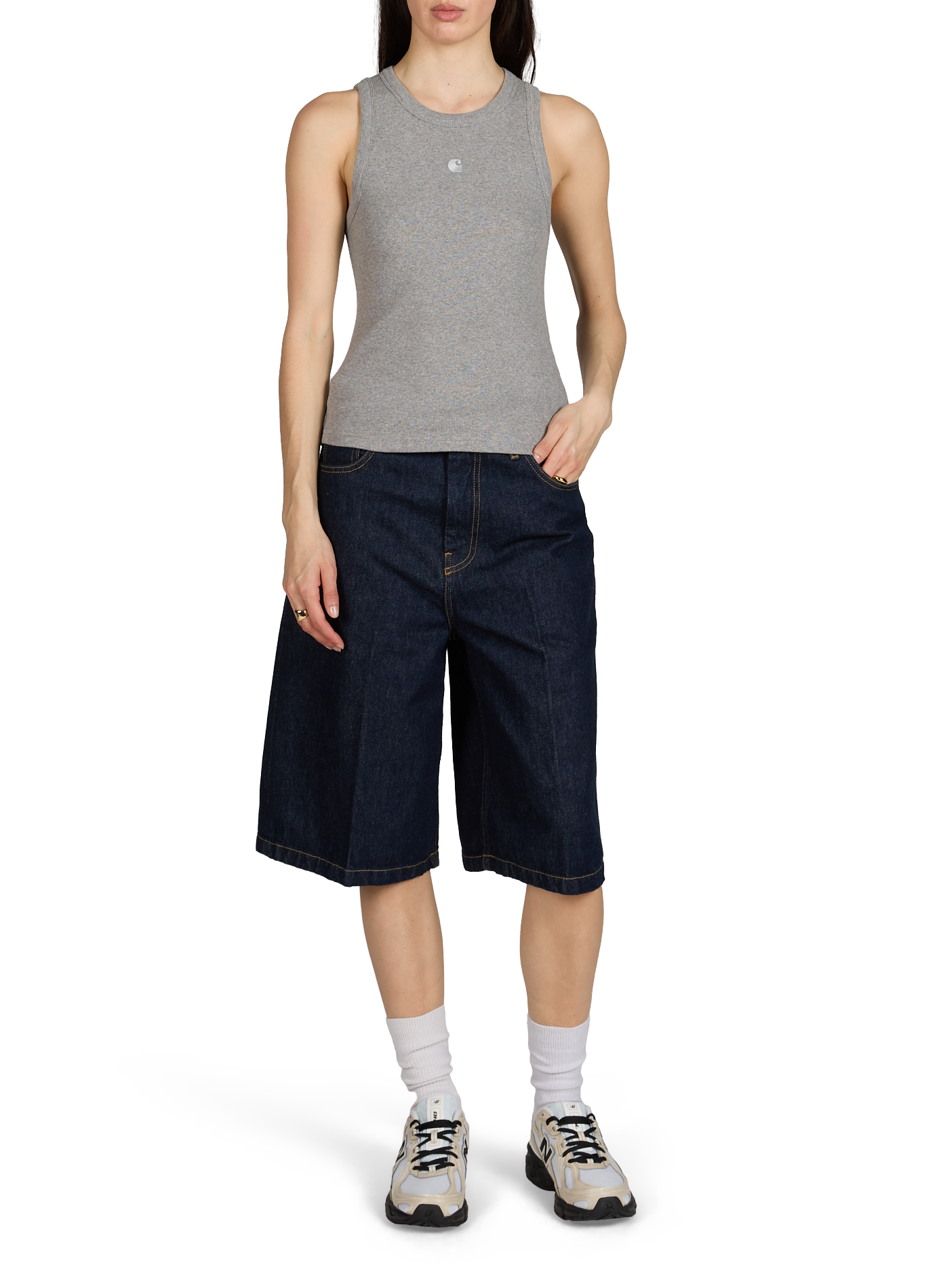 Bermuda Belmont en denim de coton CARHARTT WIP Bleu