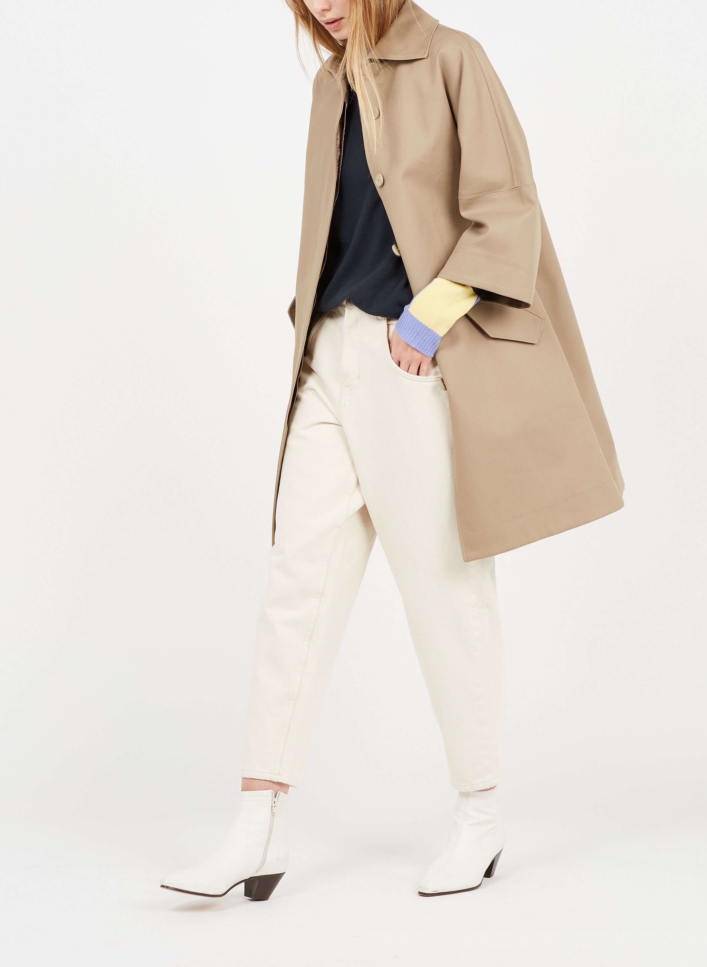 Jean droit en coton tineborow AMERICAN VINTAGE Beige