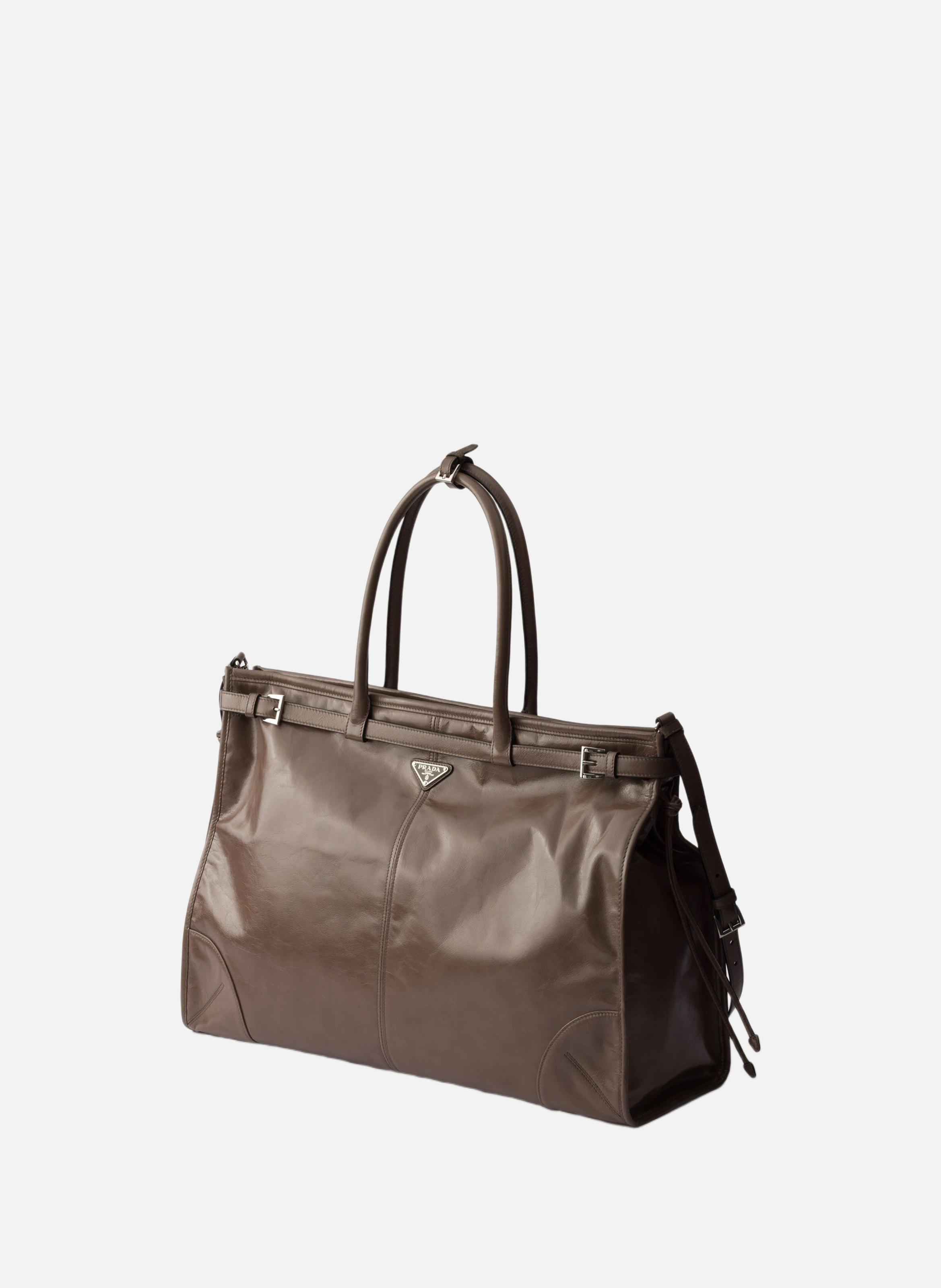 Cabas prada bonnie en cuir PRADA Gris