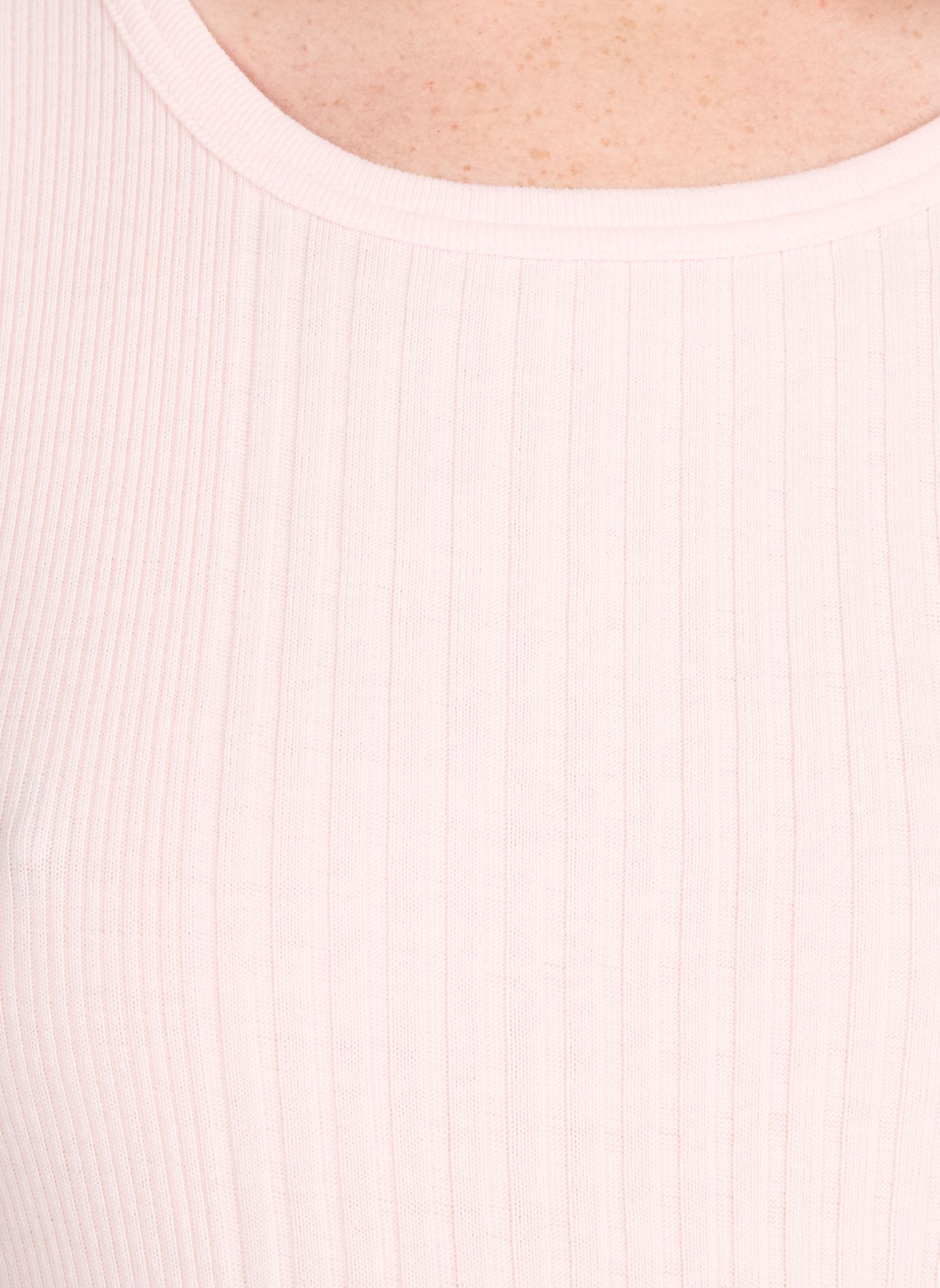 T-Shirt Rani aus gerippter Baumwolle PURE SUGAR Rosa
