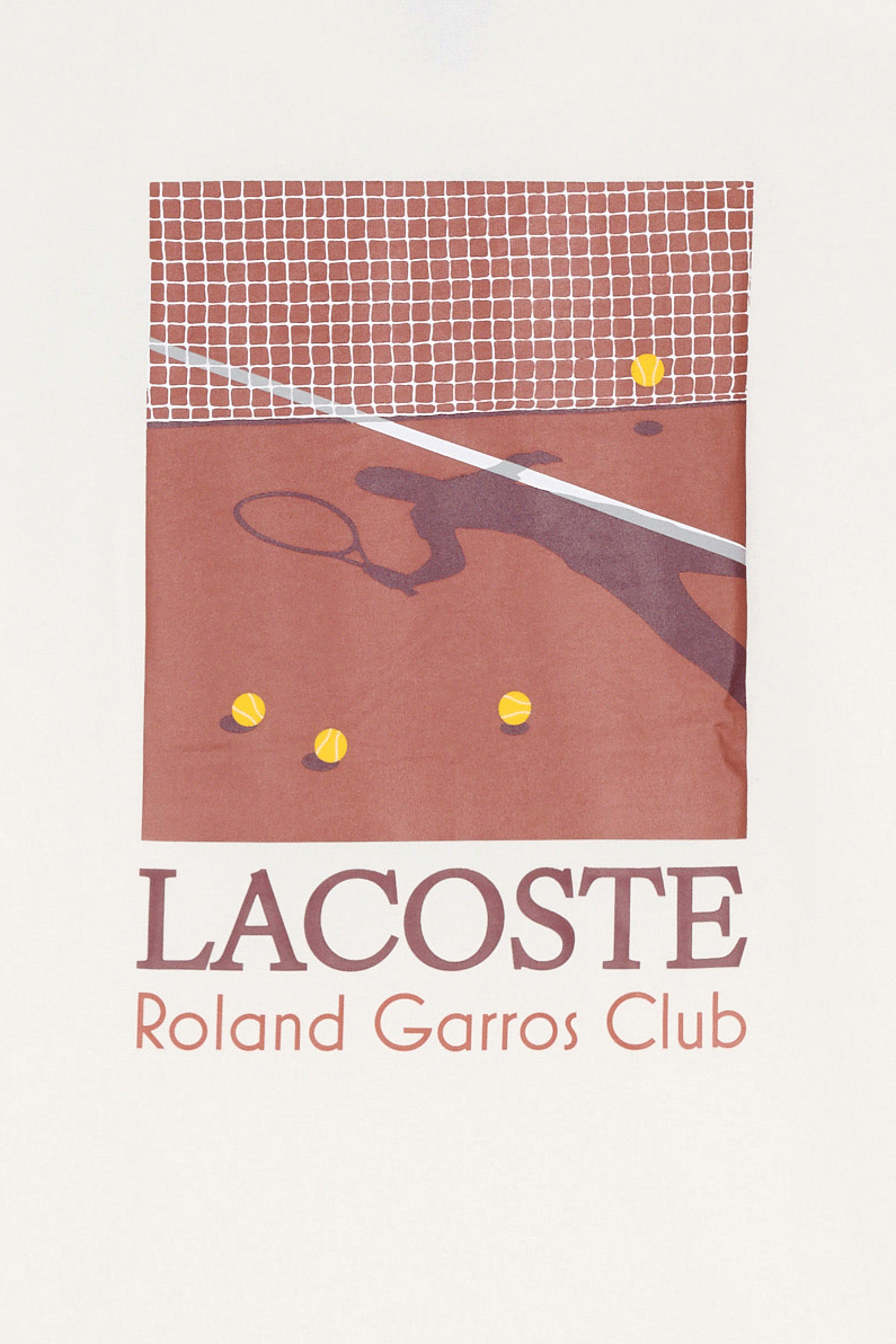 T-shirt roland garros club LACOSTE Blanc