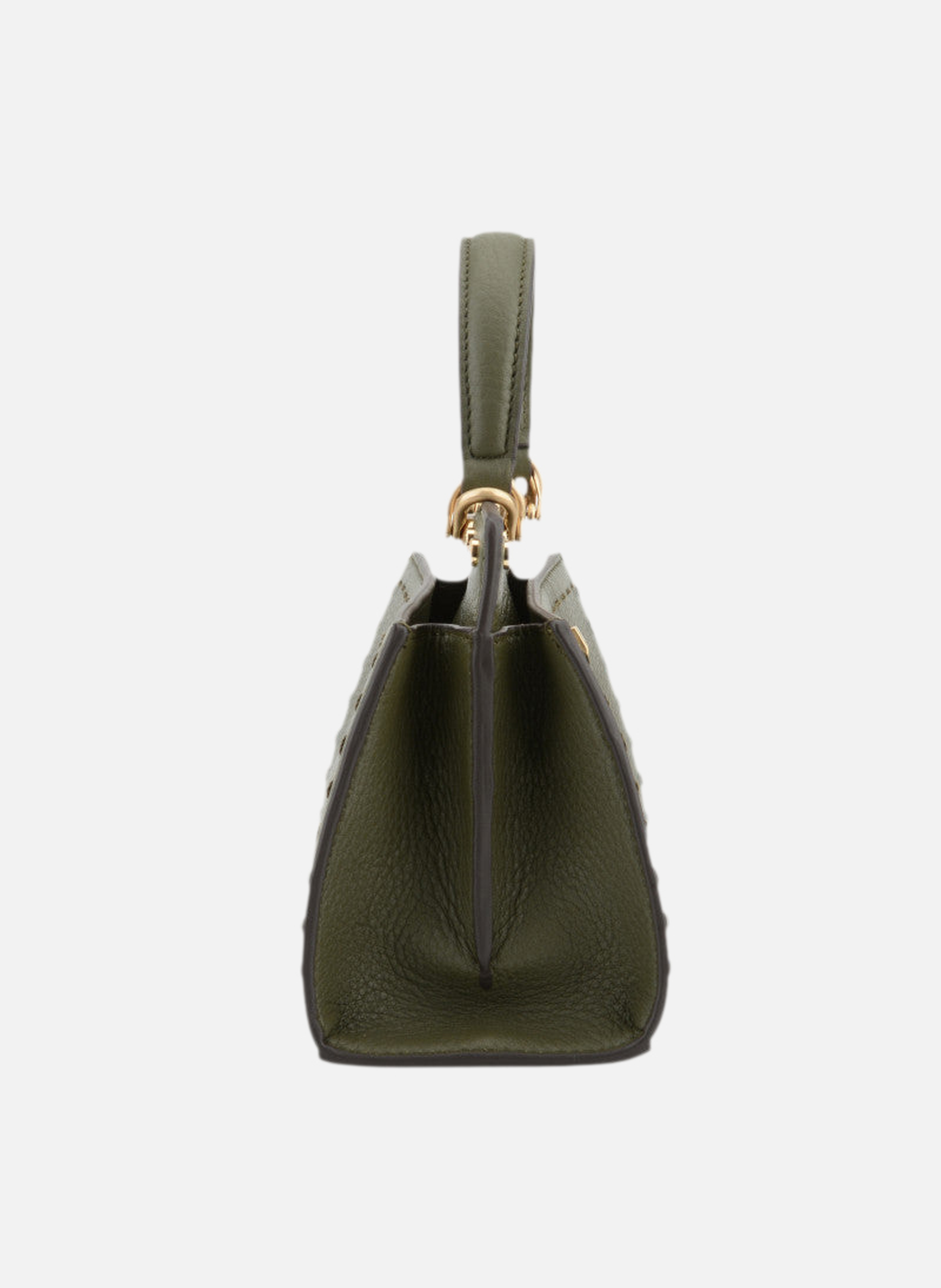 Trianon | sac à main micro en cuir de vachette POURCHET Kaki