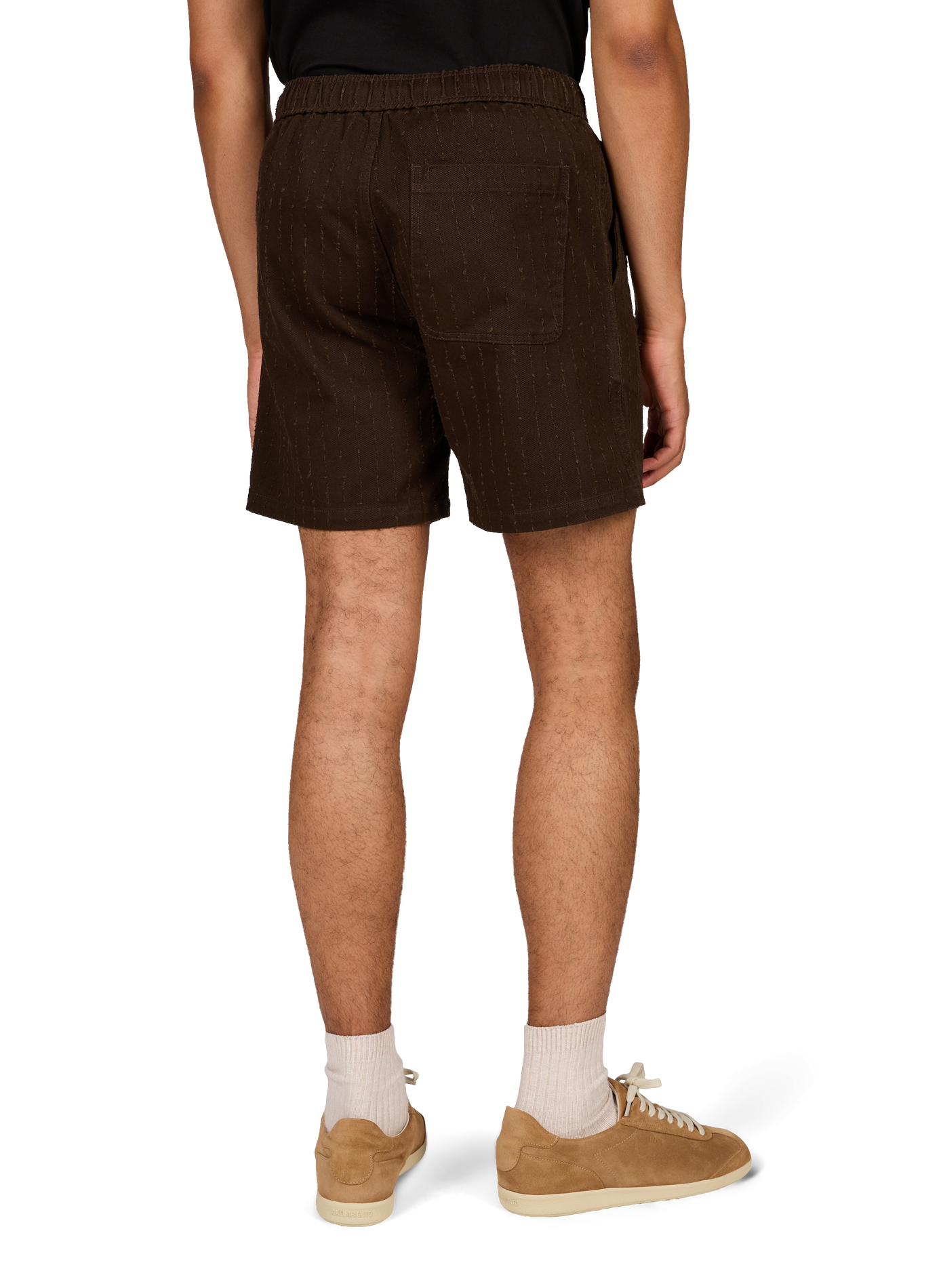 Short met strepen van katoen SAMSOE SAMSOE Bruin