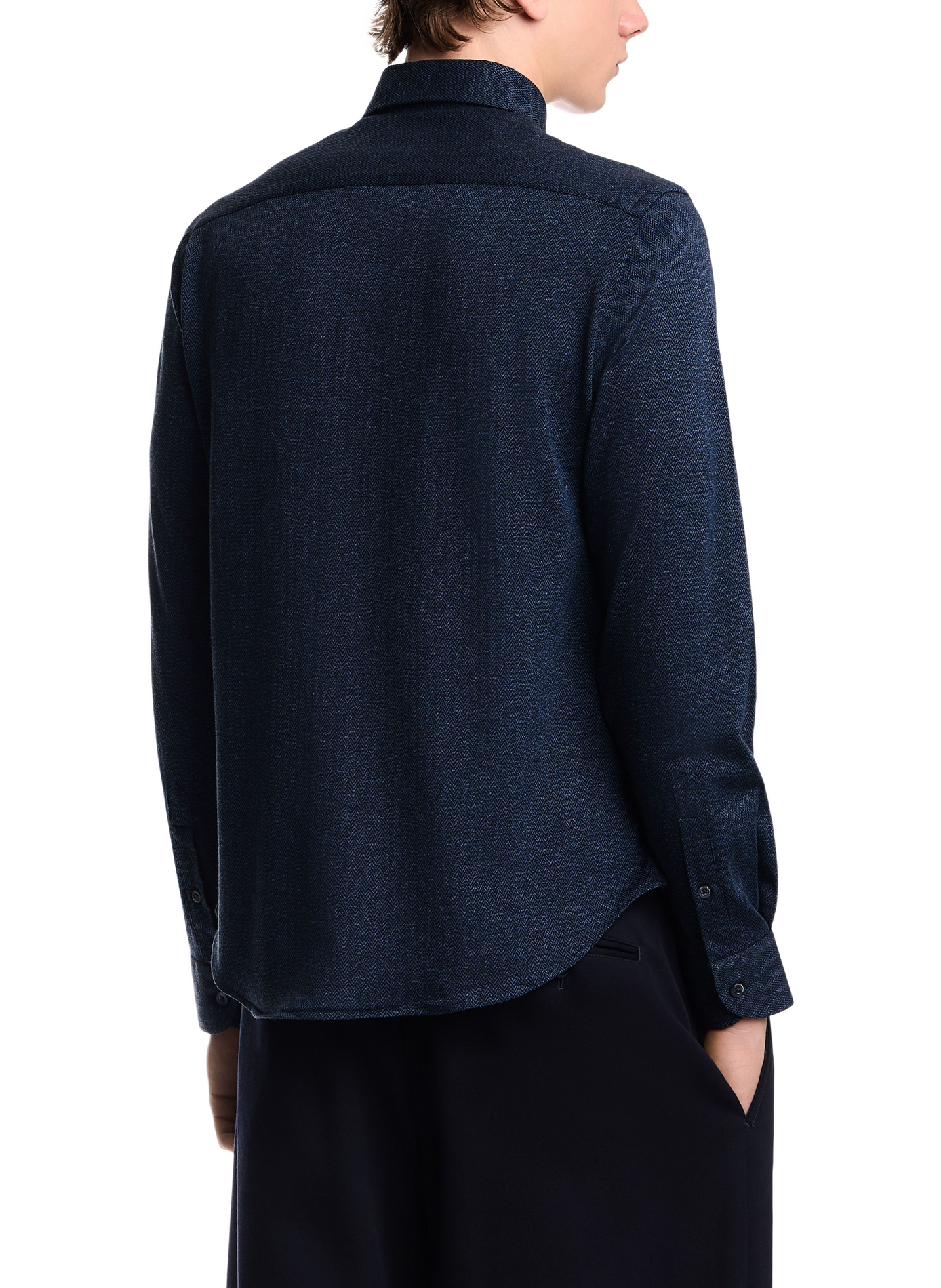 Straight Chevron Shirt EMPORIO ARMANI Blue