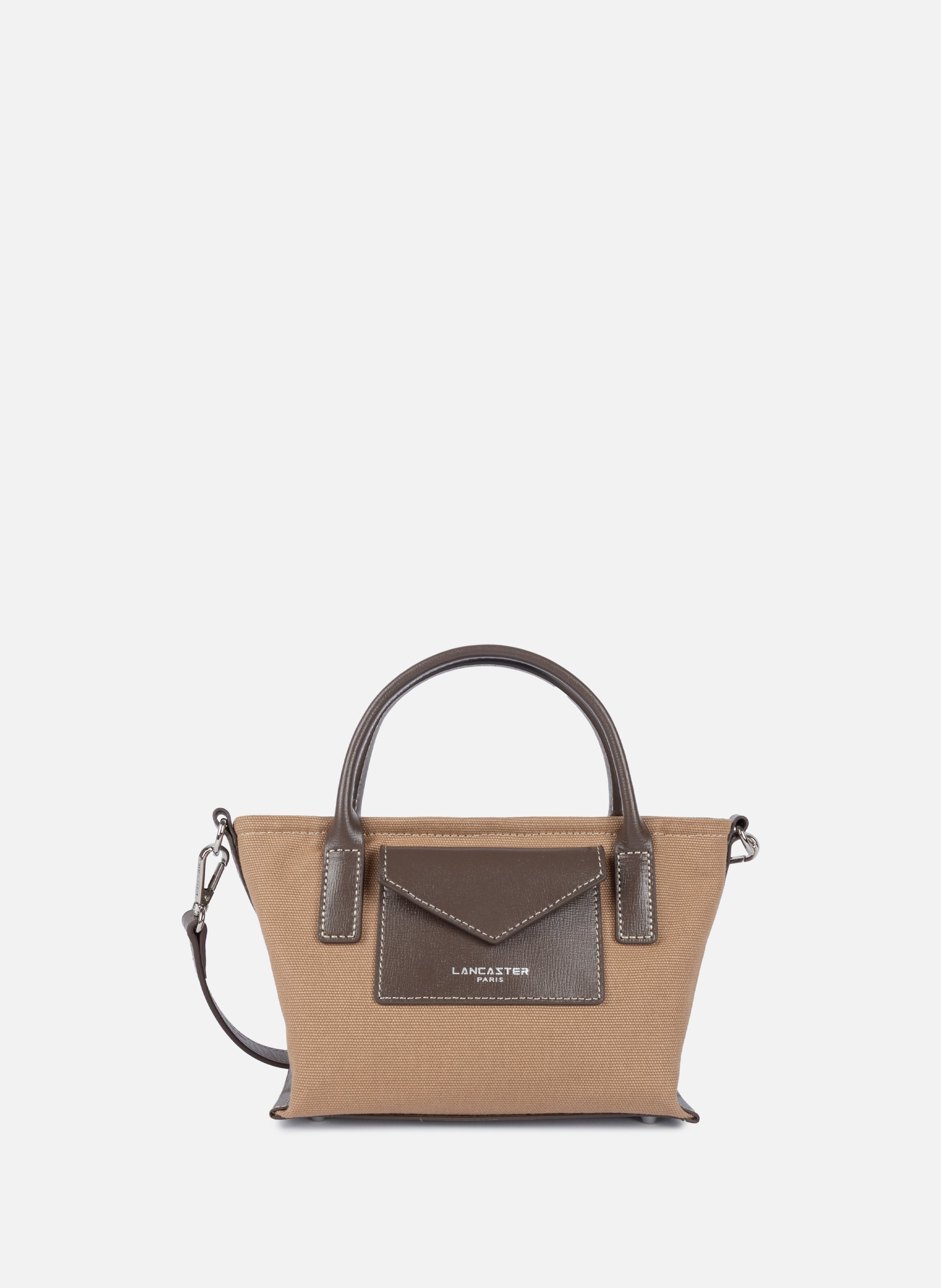 Mini sac cabas main - canvas kba LANCASTER Marron