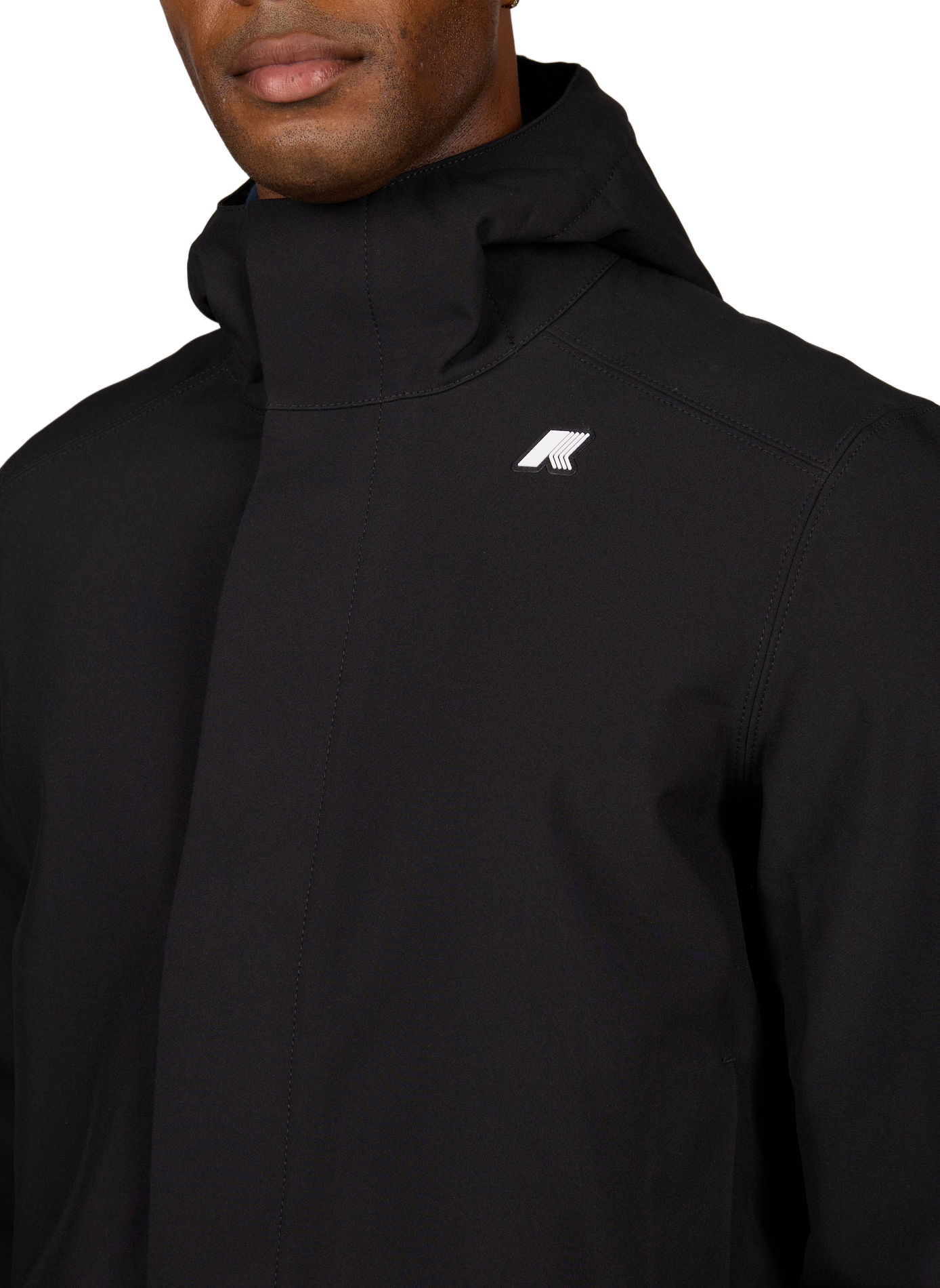 Parka with high collar K-WAY Black