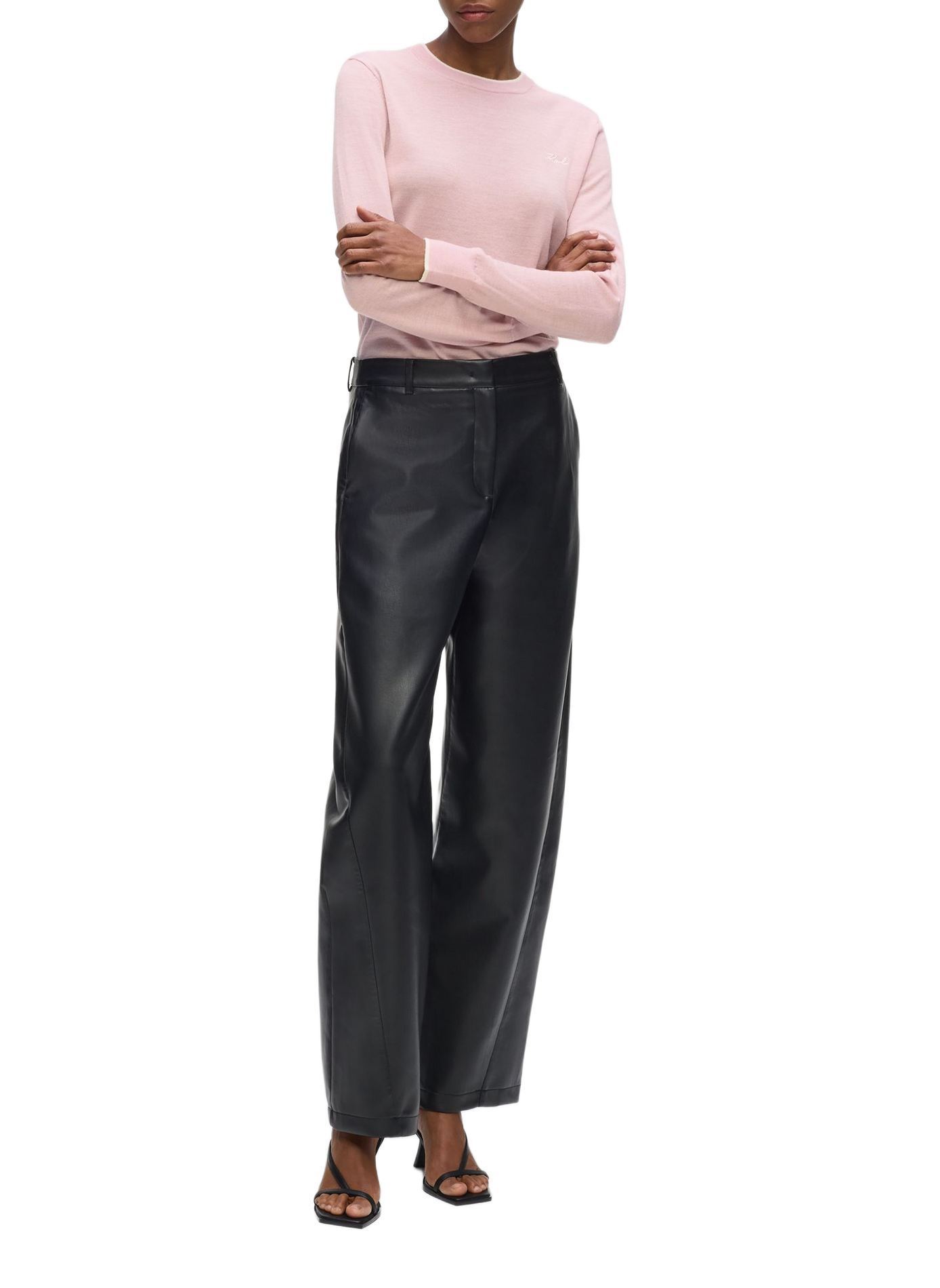 Merino wool jumper KARL LAGERFELD Pink