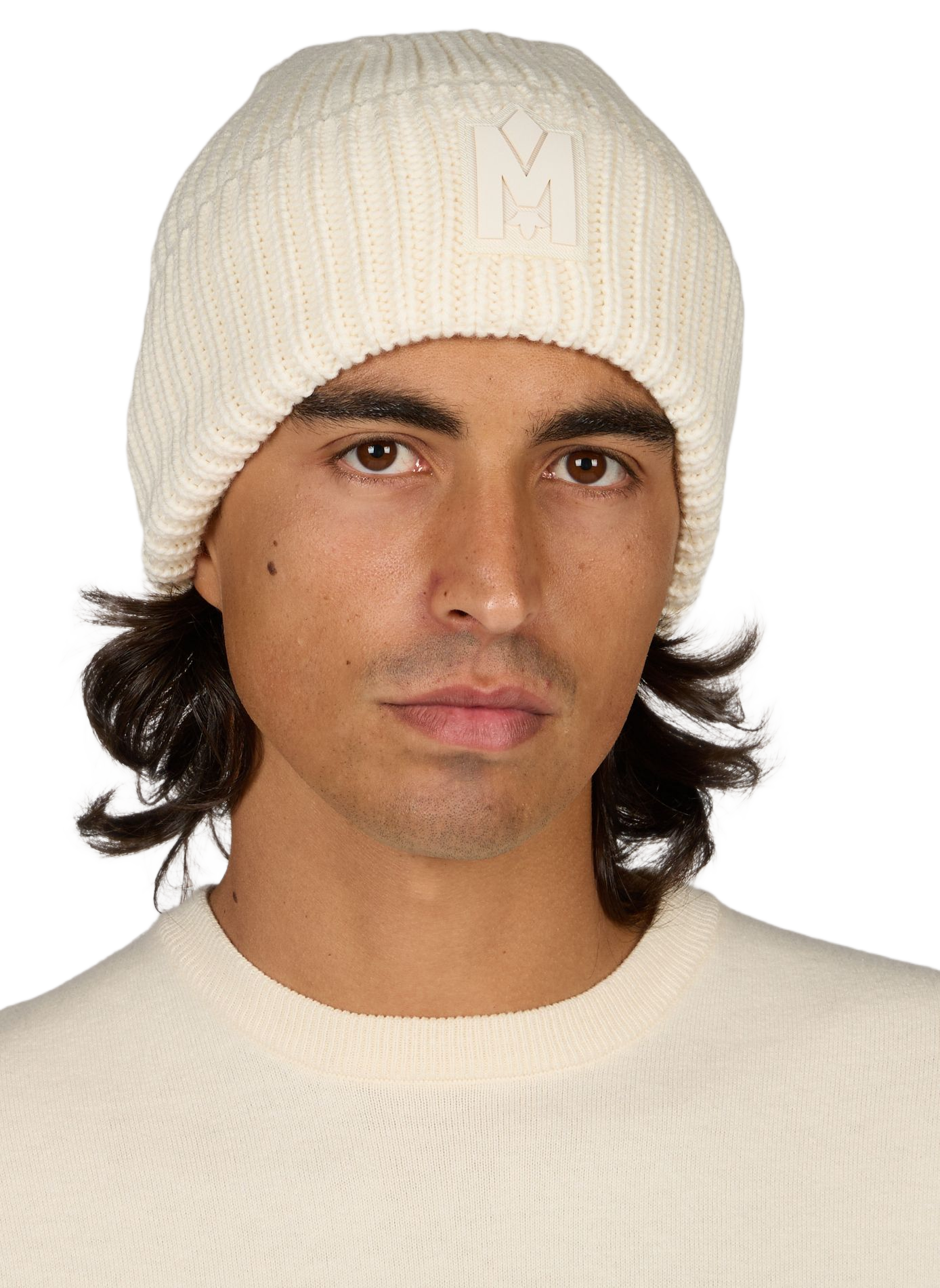 Strickmütze aus Wolle-Mix MACKAGE Beige