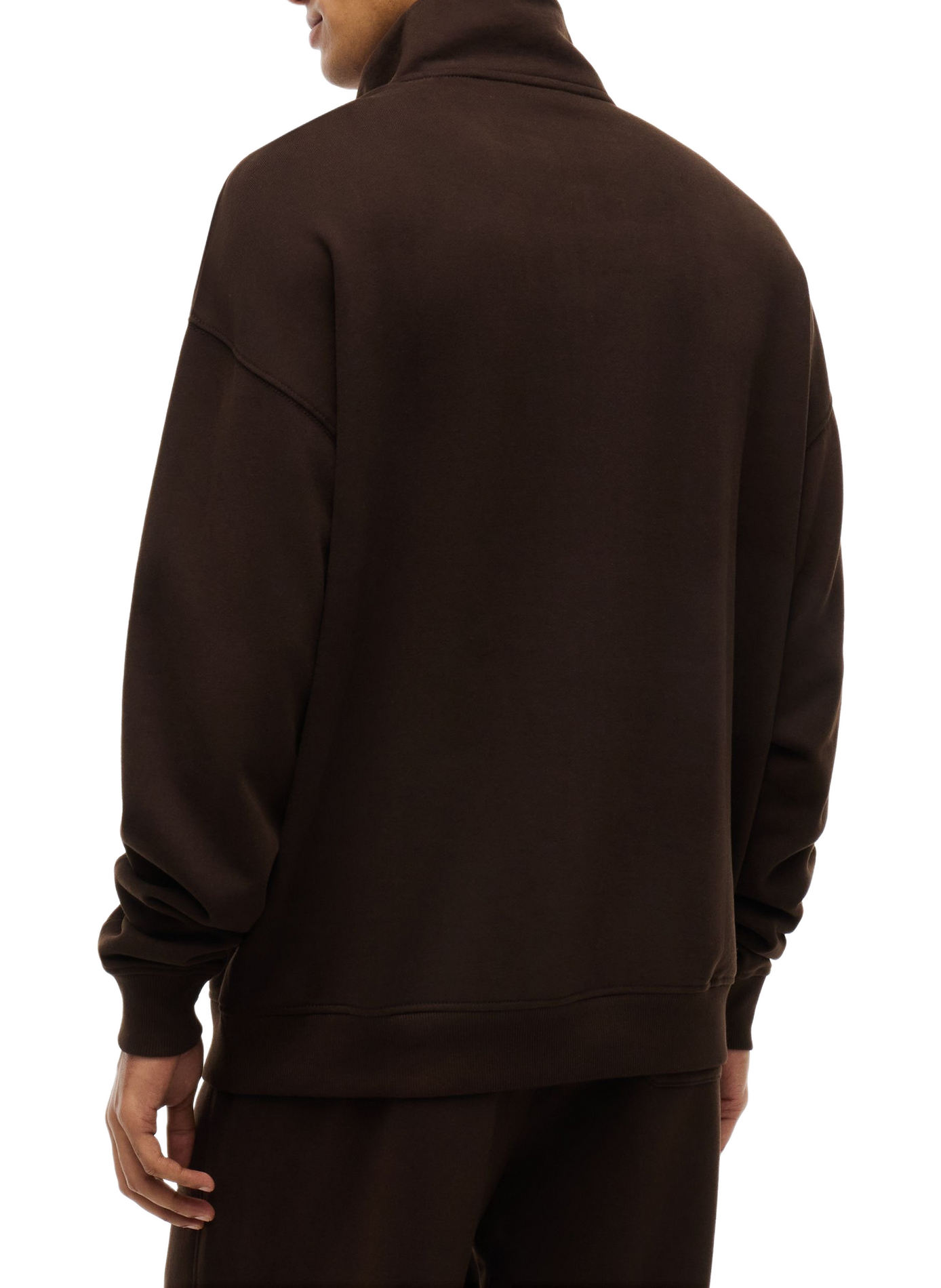 Sweat à col montant en coton mélangé TOMMY HILFIGER Marron