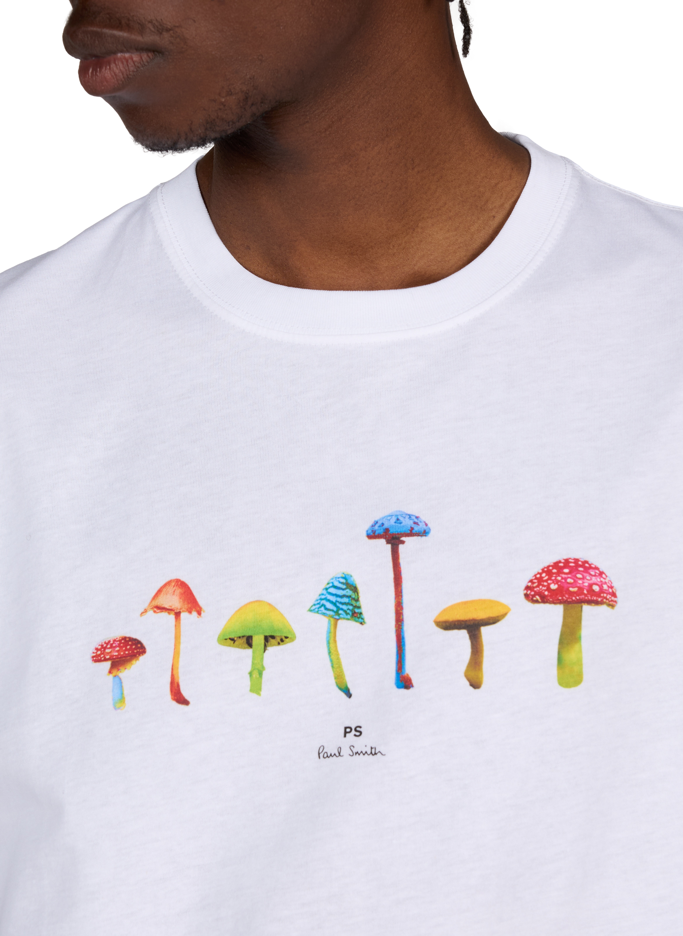 T-shirt col rond sérigraphié PAUL SMITH Blanc