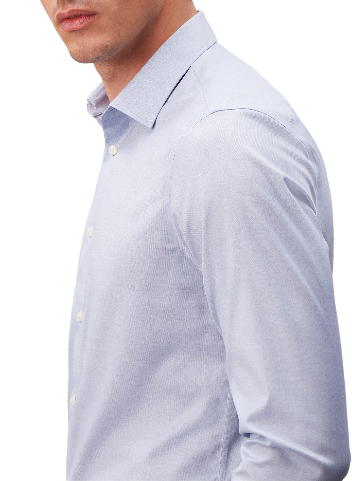 Gerade geschnittenes Hemd aus Baumwollmischgewebe CALVIN KLEIN Blau